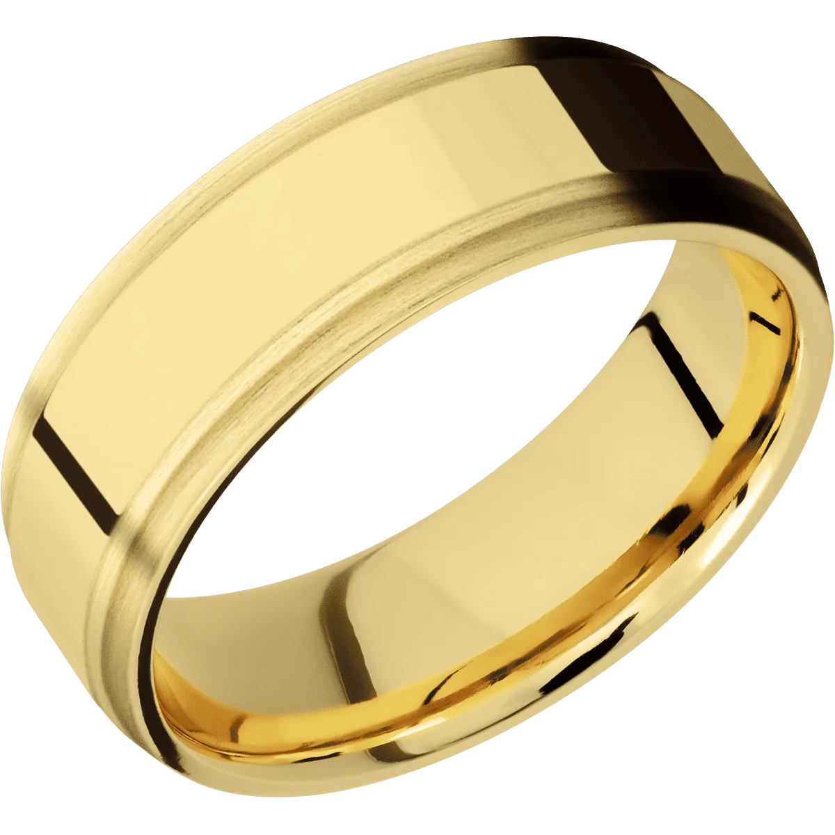 14K Yellow Gold + Polish , Satin Finish - Image 2