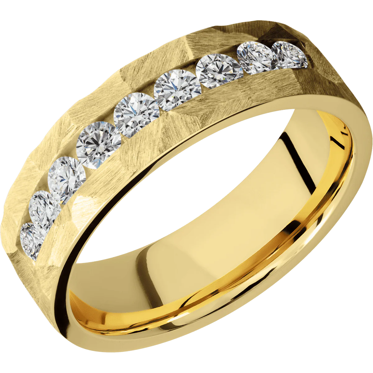 14K Yellow Gold + Rock Finish - Image 2