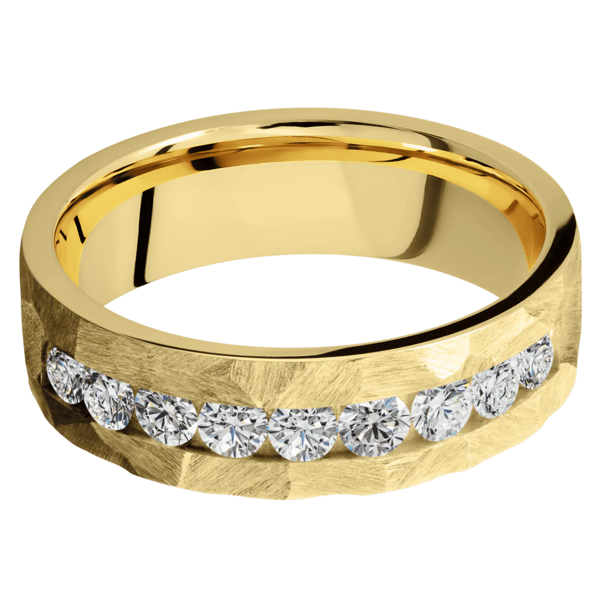 14K Yellow Gold + Rock Finish - Image 3