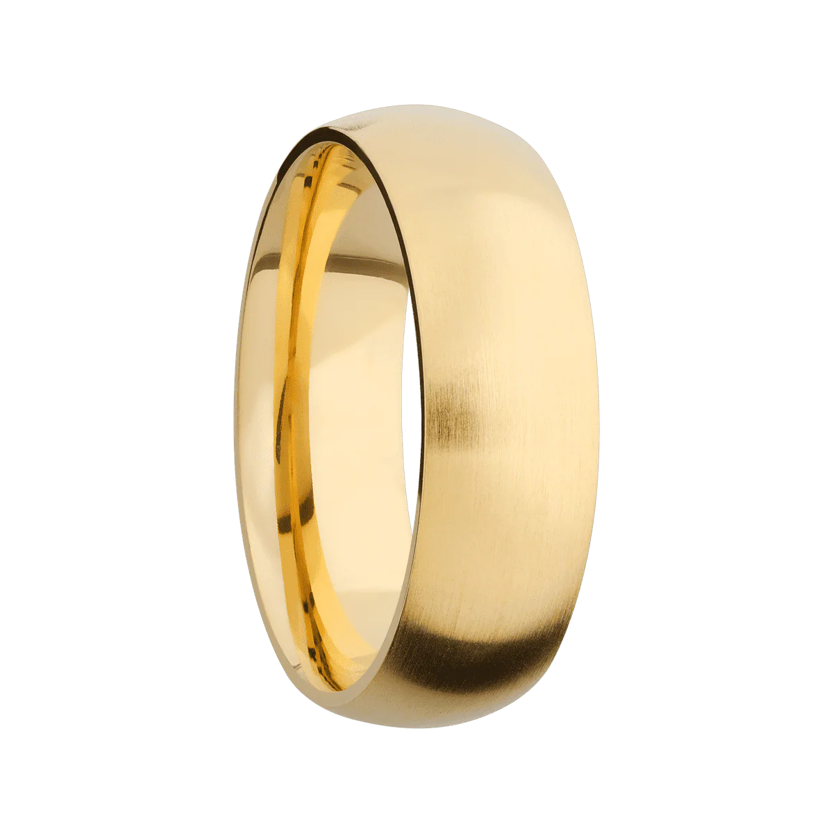 14K Yellow Gold + Satin Finish