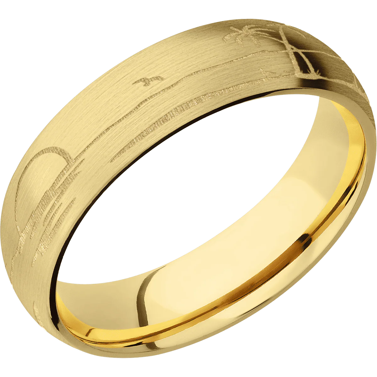 14K Yellow Gold + Satin Finish - Image 2