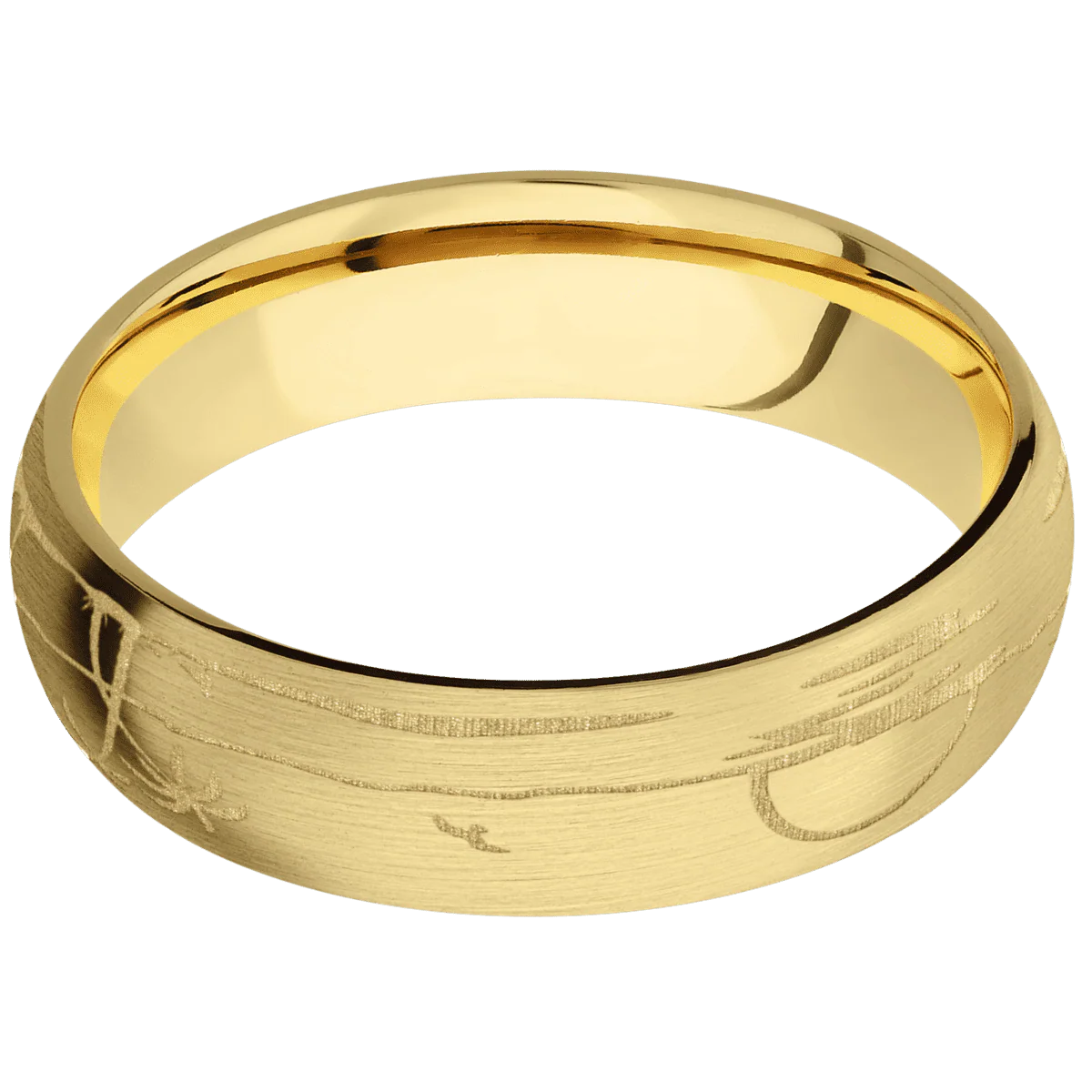 14K Yellow Gold + Satin Finish - Image 3