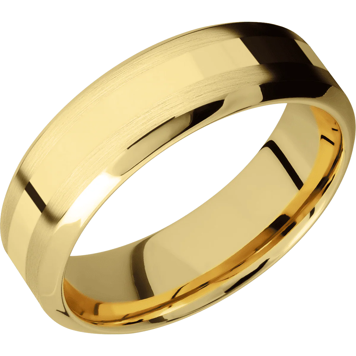 14K Yellow Gold + Satin , Polish Finish - Image 2