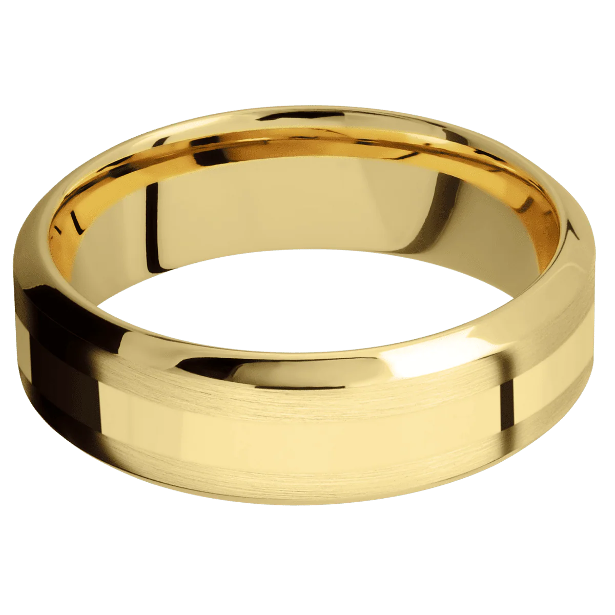 14K Yellow Gold + Satin , Polish Finish - Image 3