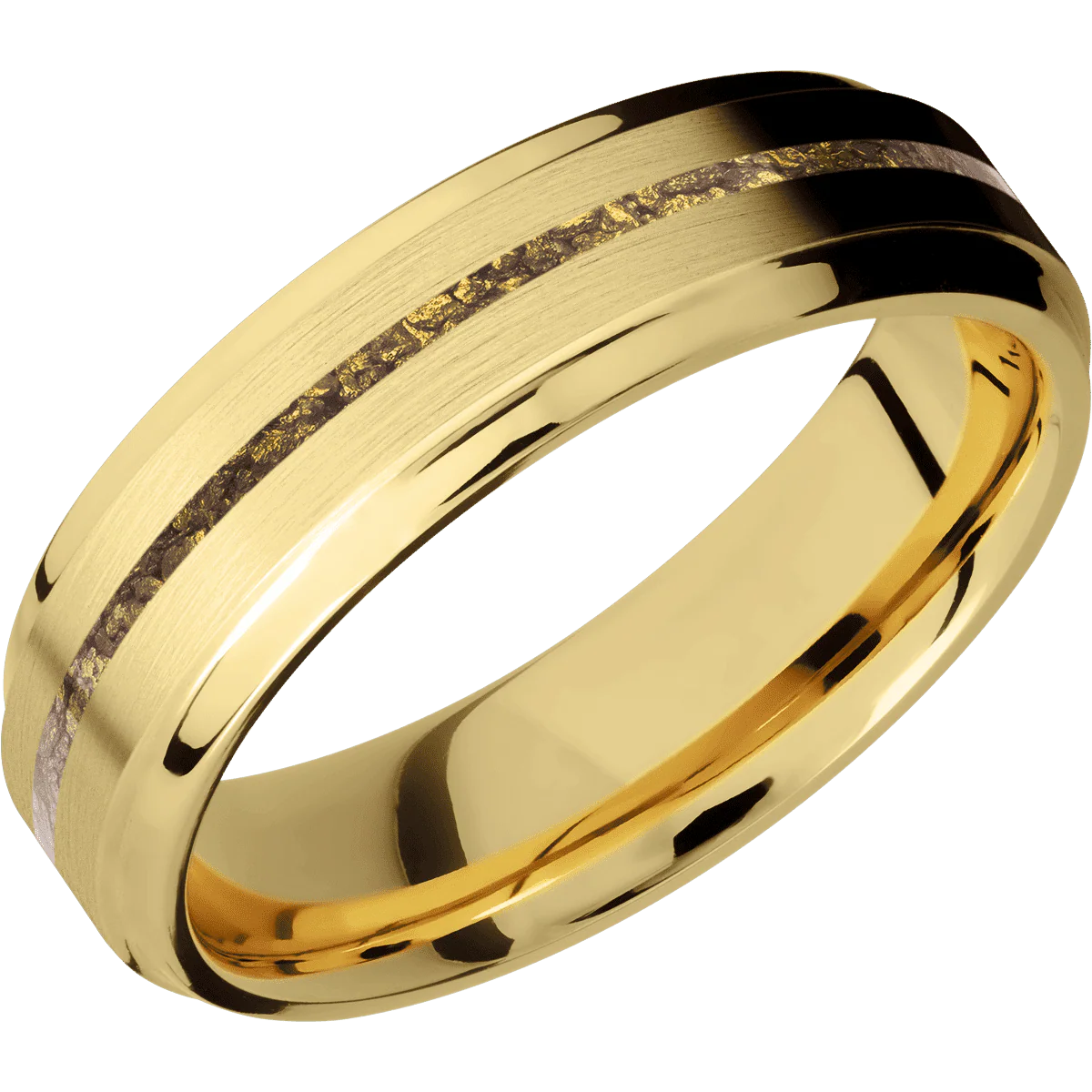 14K Yellow Gold + Satin , Polish Finish - Image 2