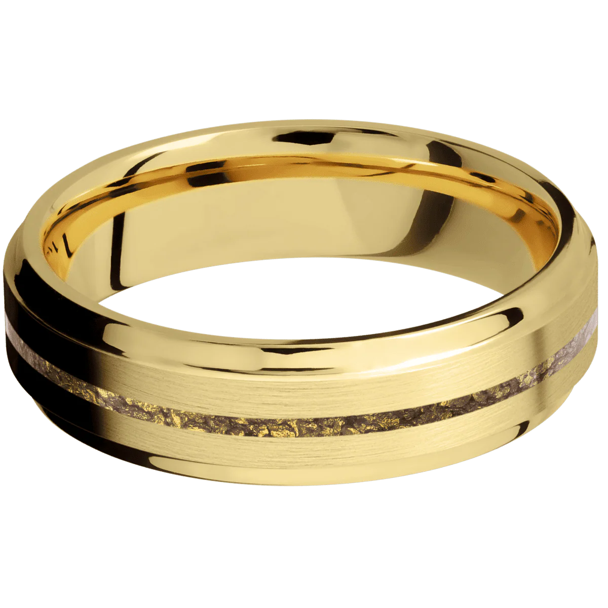 14K Yellow Gold + Satin , Polish Finish - Image 3