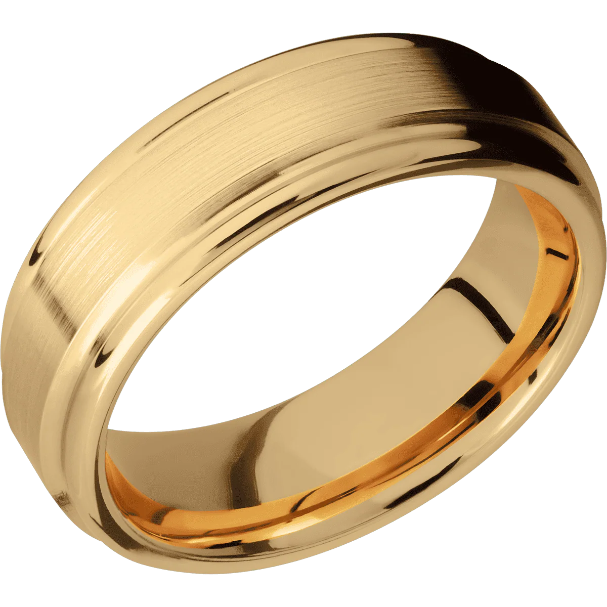 14K Yellow Gold + Satin , Polish Finish - Image 2