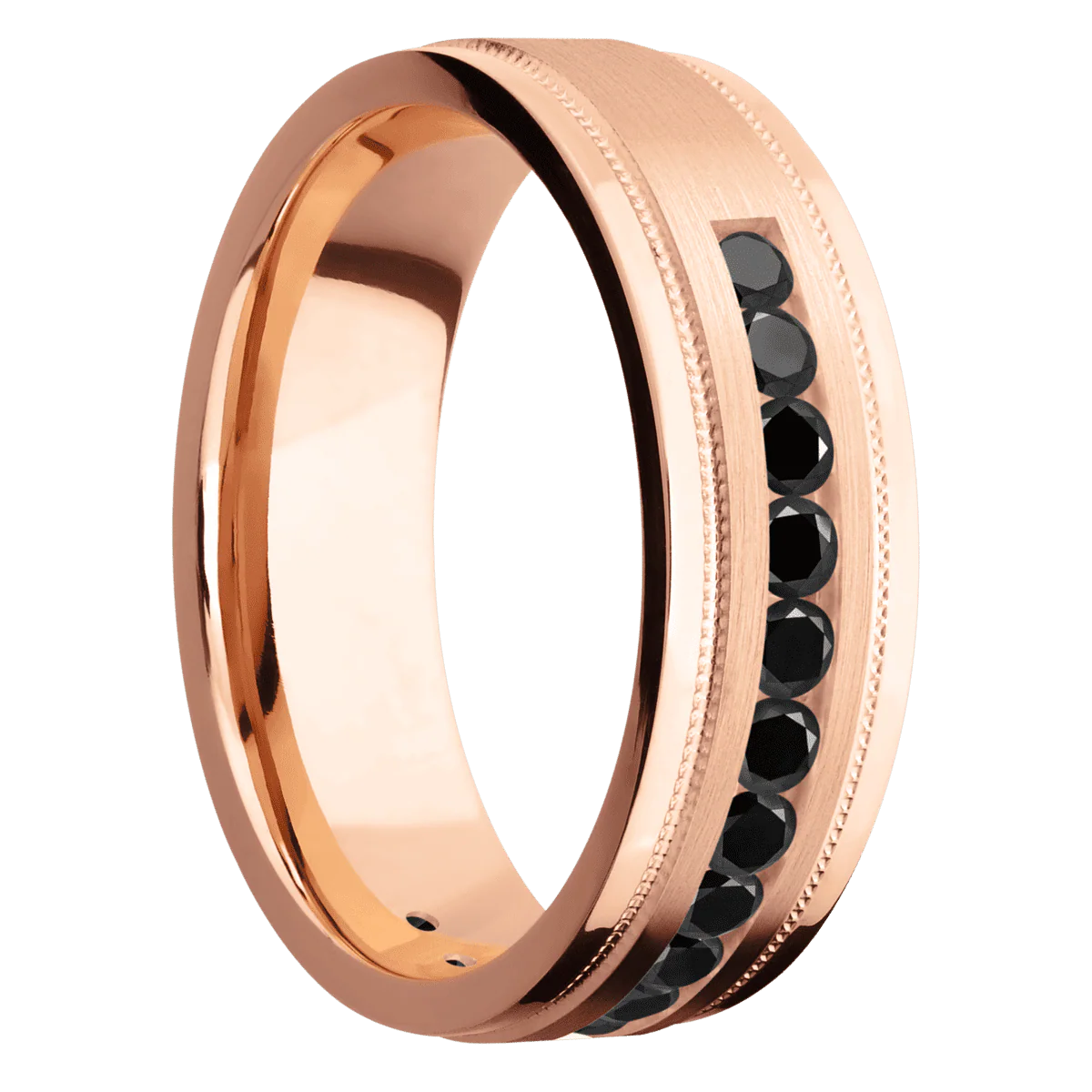 18K Rose Gold + Satin , Polish Finish