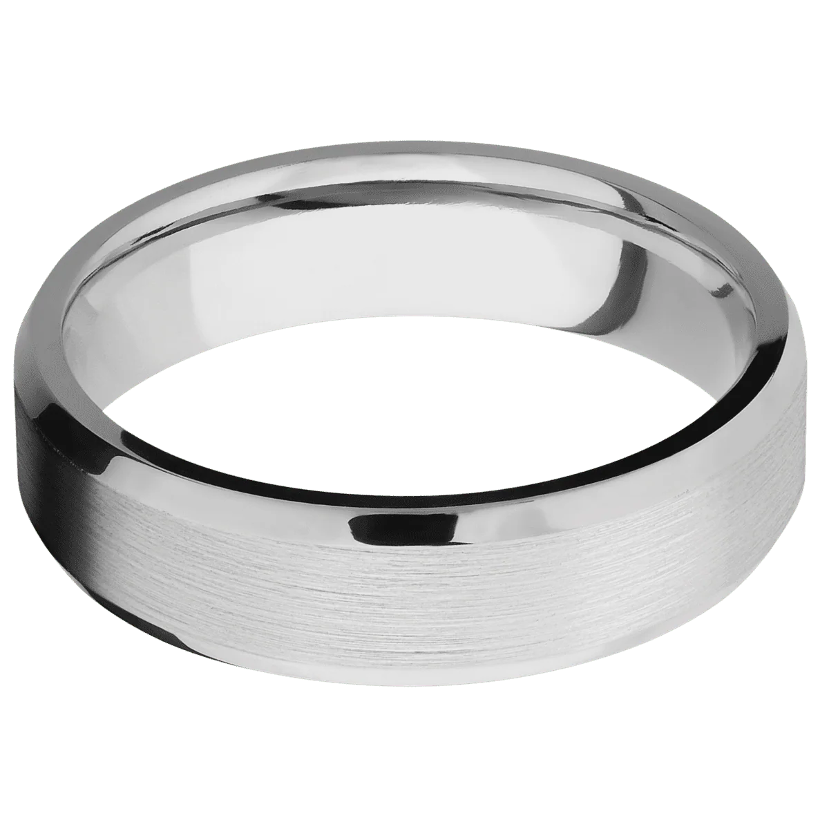 18K White Gold + Satin , Polish Finish - Image 3
