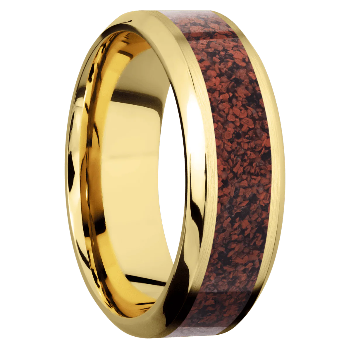 18K Yellow Gold + Satin , Polish Finish