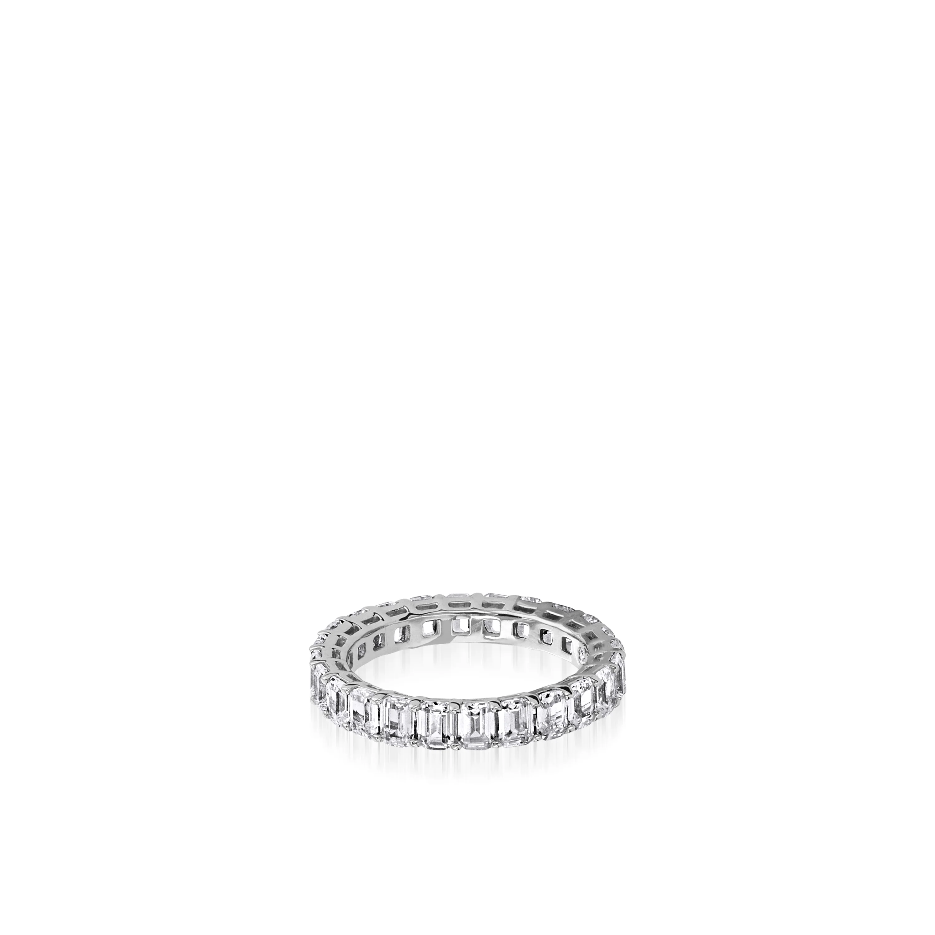 3.5-Carat Emerald-Cut Natural Diamond Eternity Band - Image 2
