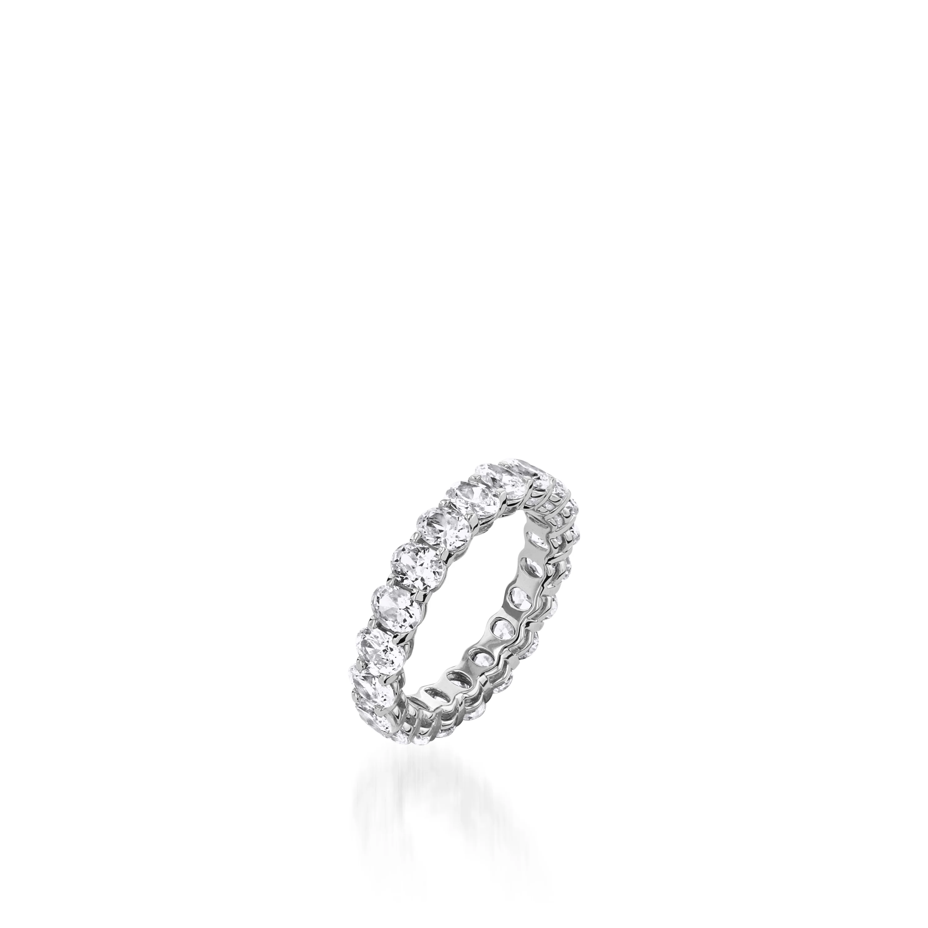 4-Carat Oval Lab Diamond Eternity Band