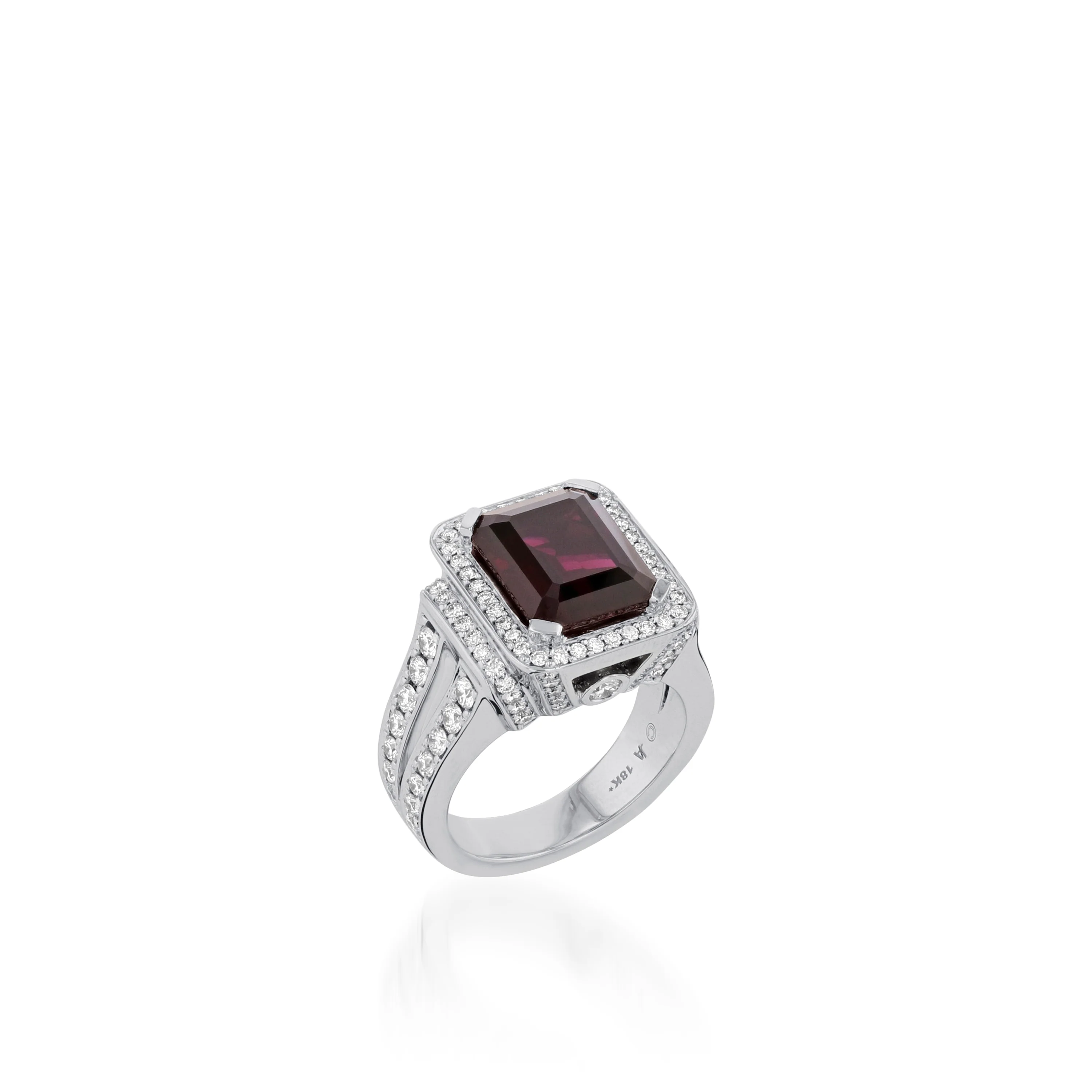 Alexandra Elite Rhodolite Garnet and Diamond Ring