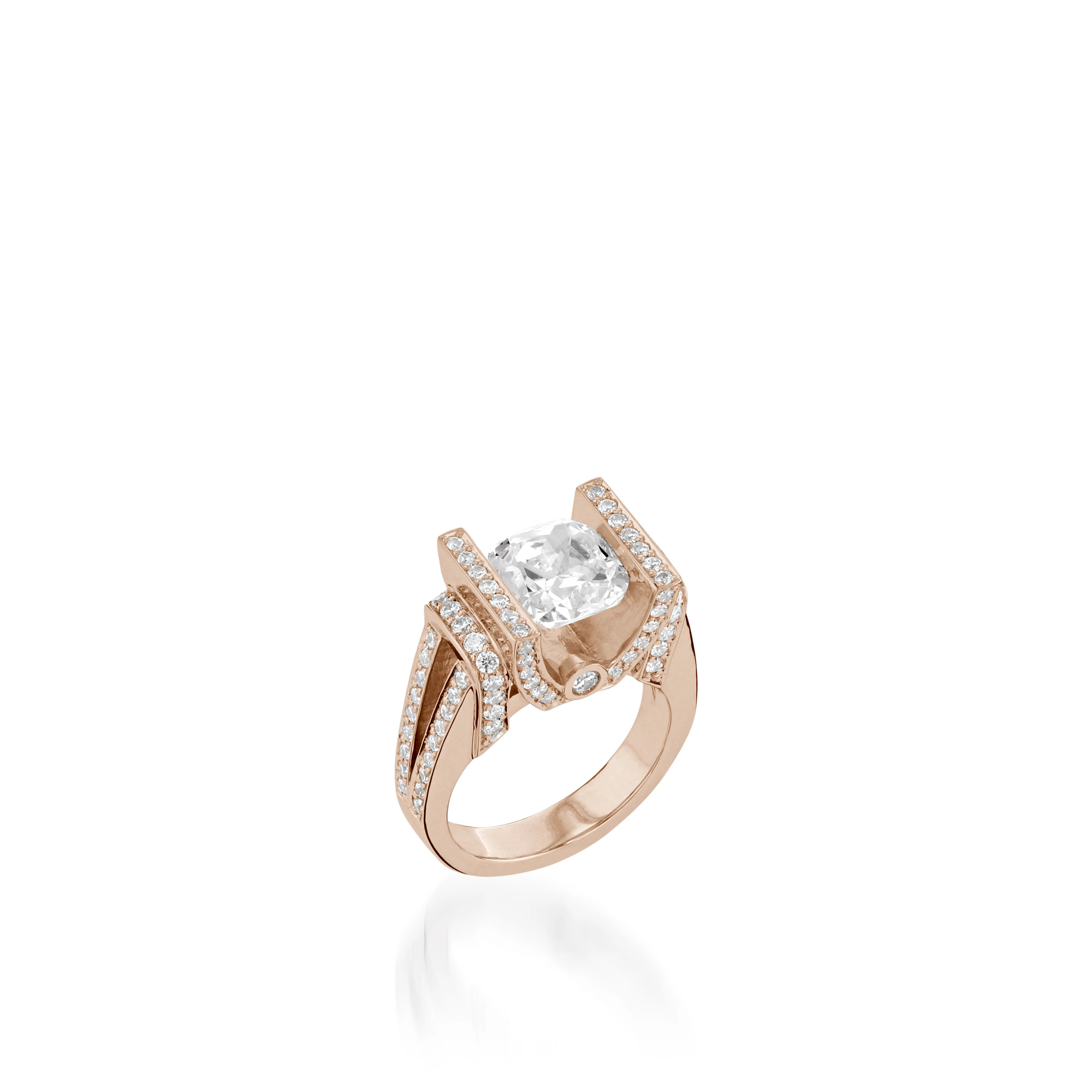 Amelia Elite Yellow Gold Diamond Ring - Image 3