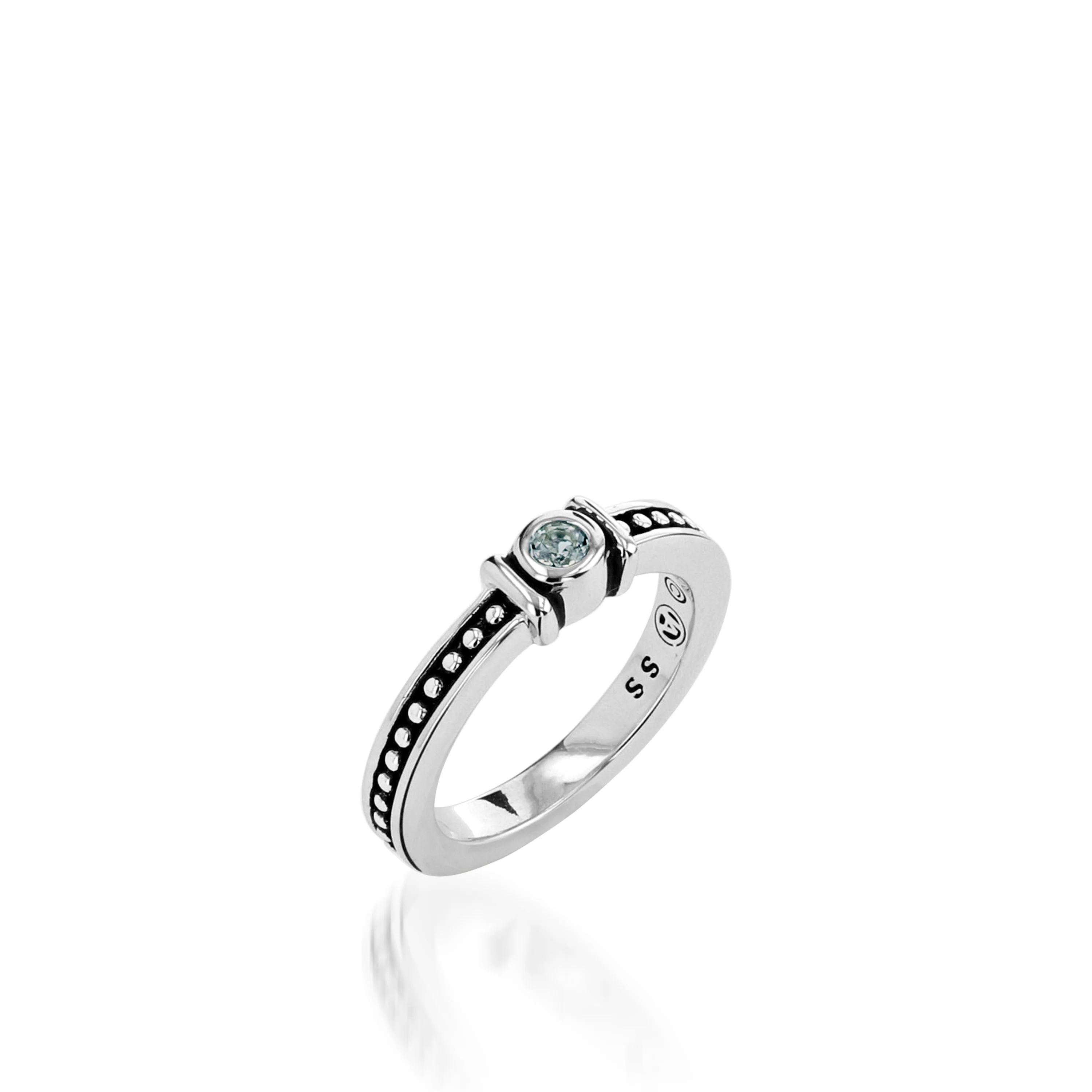 Antigua Birthstone Stack Ring