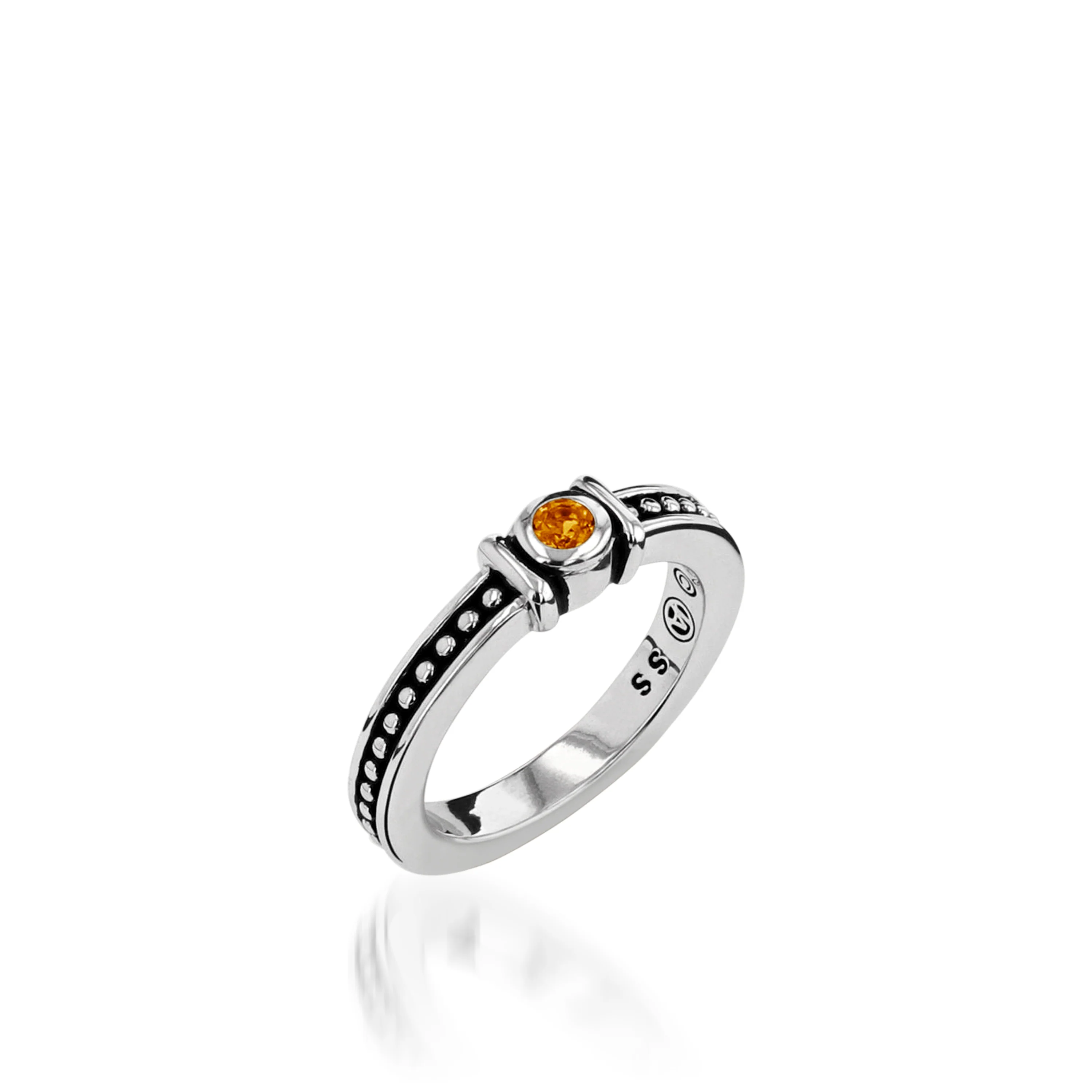 Antigua Birthstone Stack Ring - Image 11