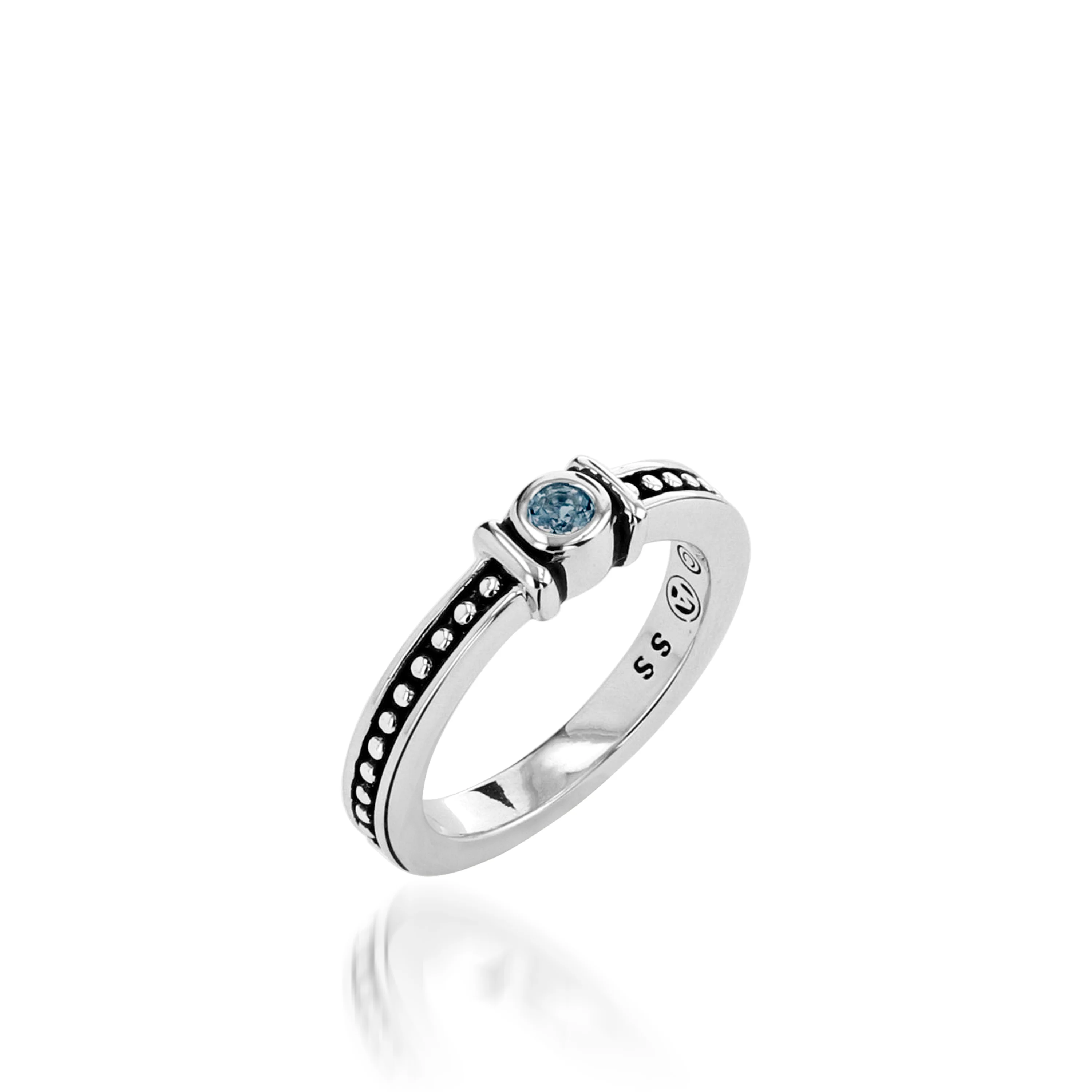 Antigua Birthstone Stack Ring - Image 12