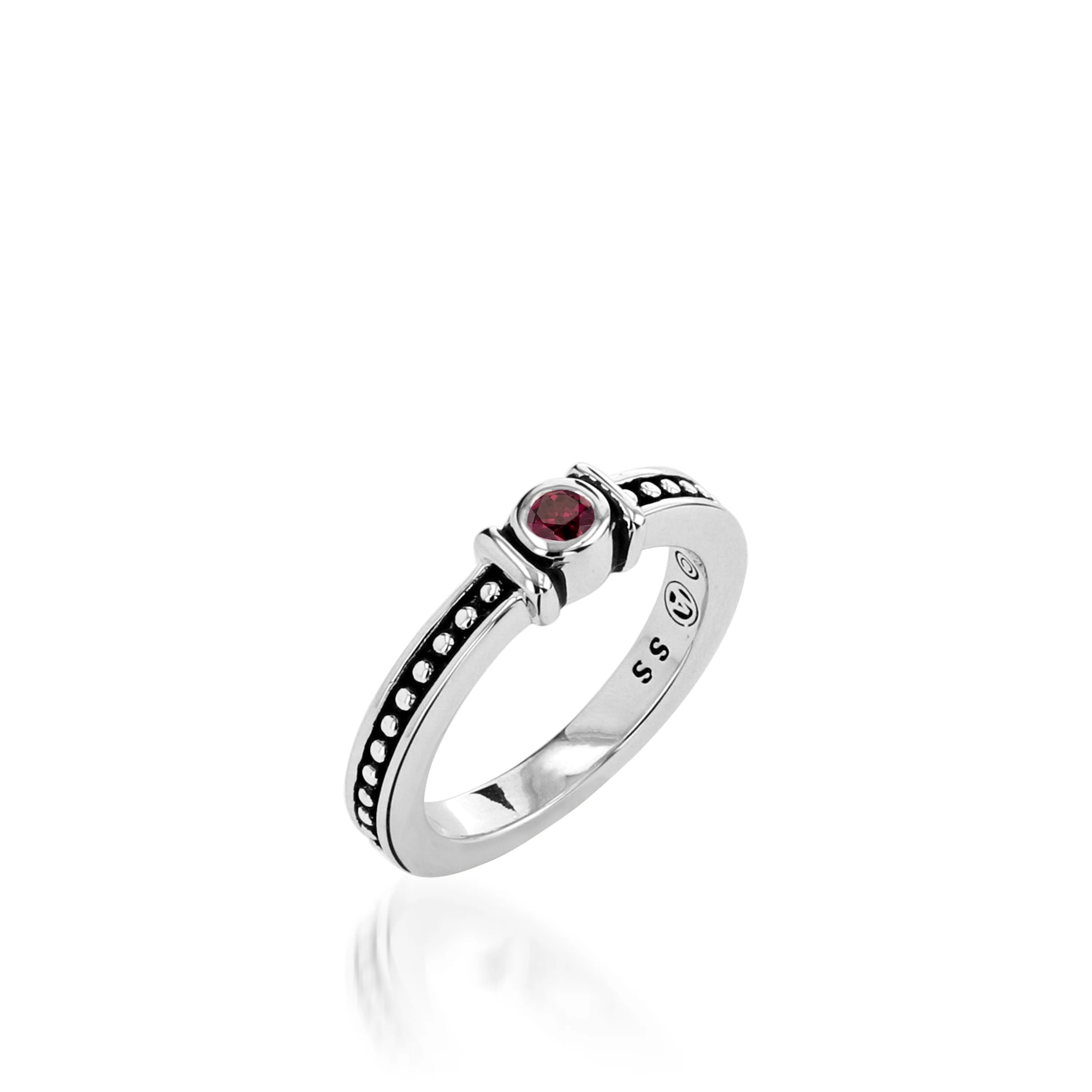Antigua Birthstone Stack Ring - Image 15