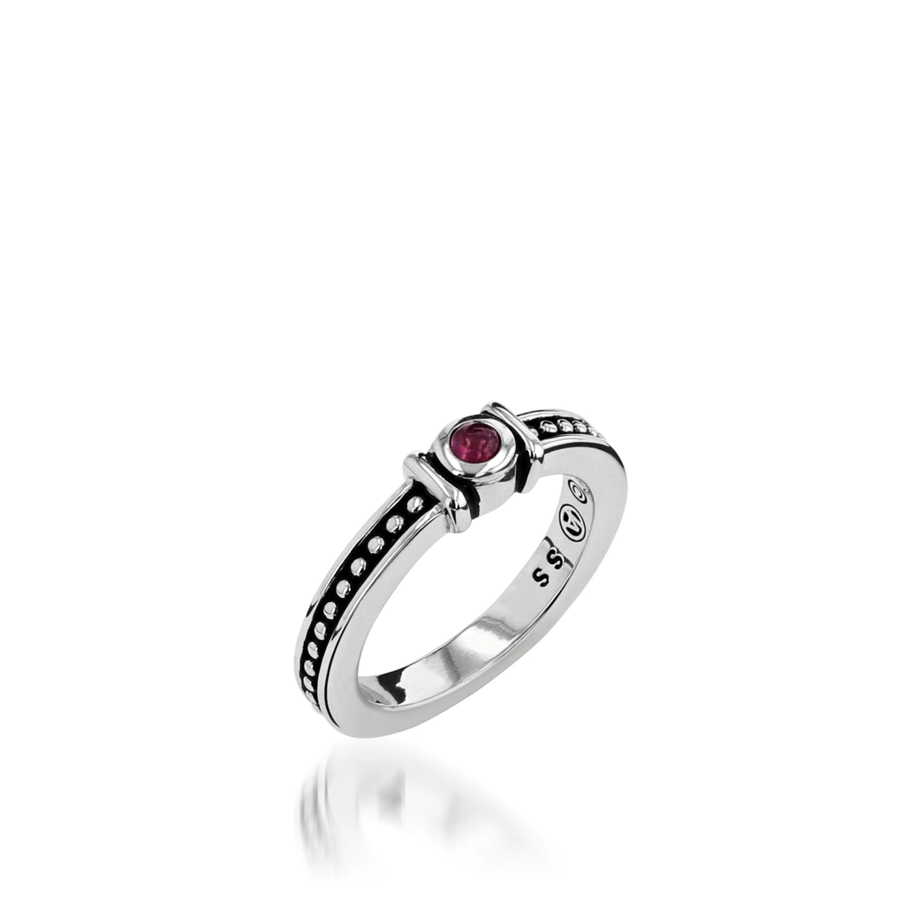 Antigua Birthstone Stack Ring - Image 3