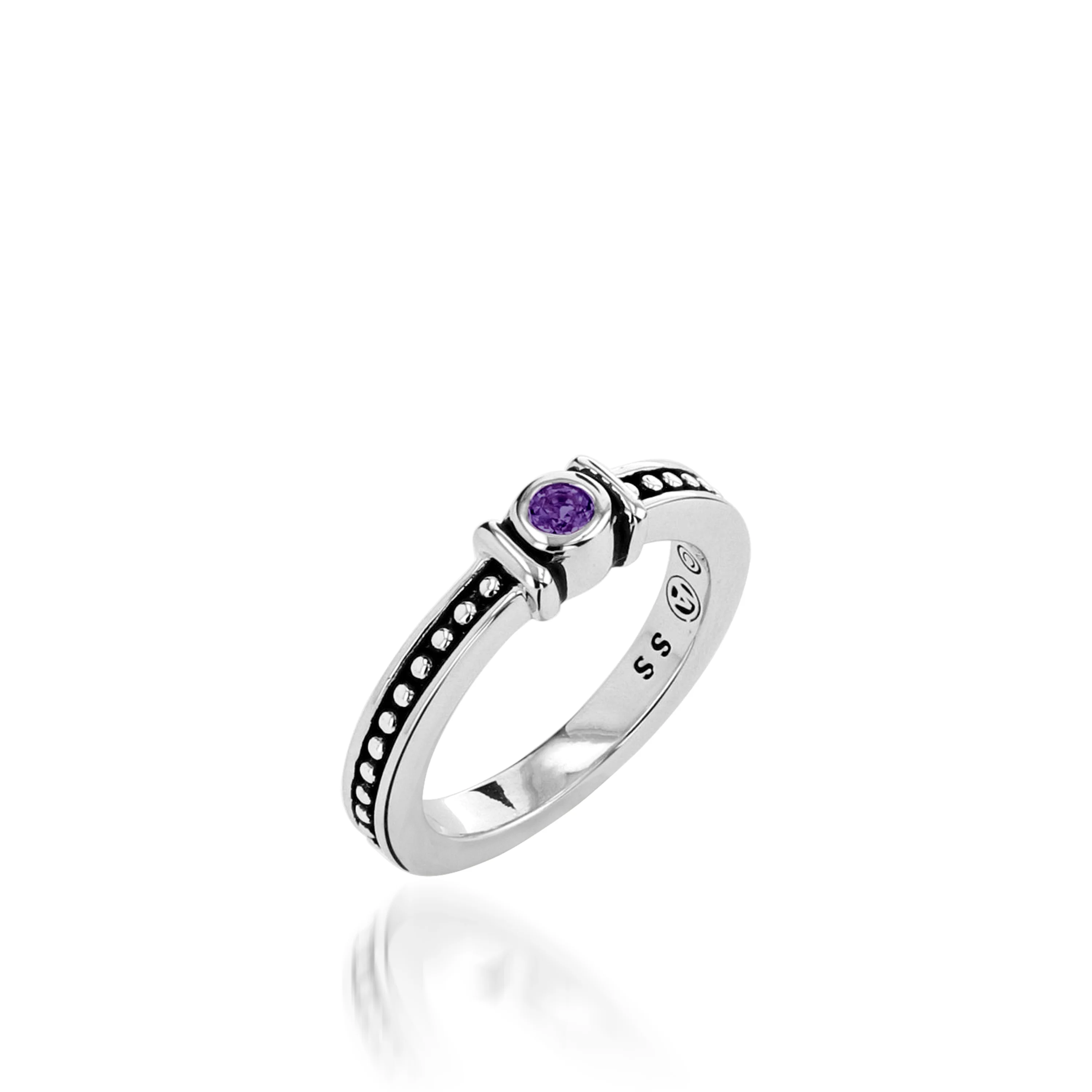 Antigua Birthstone Stack Ring - Image 4
