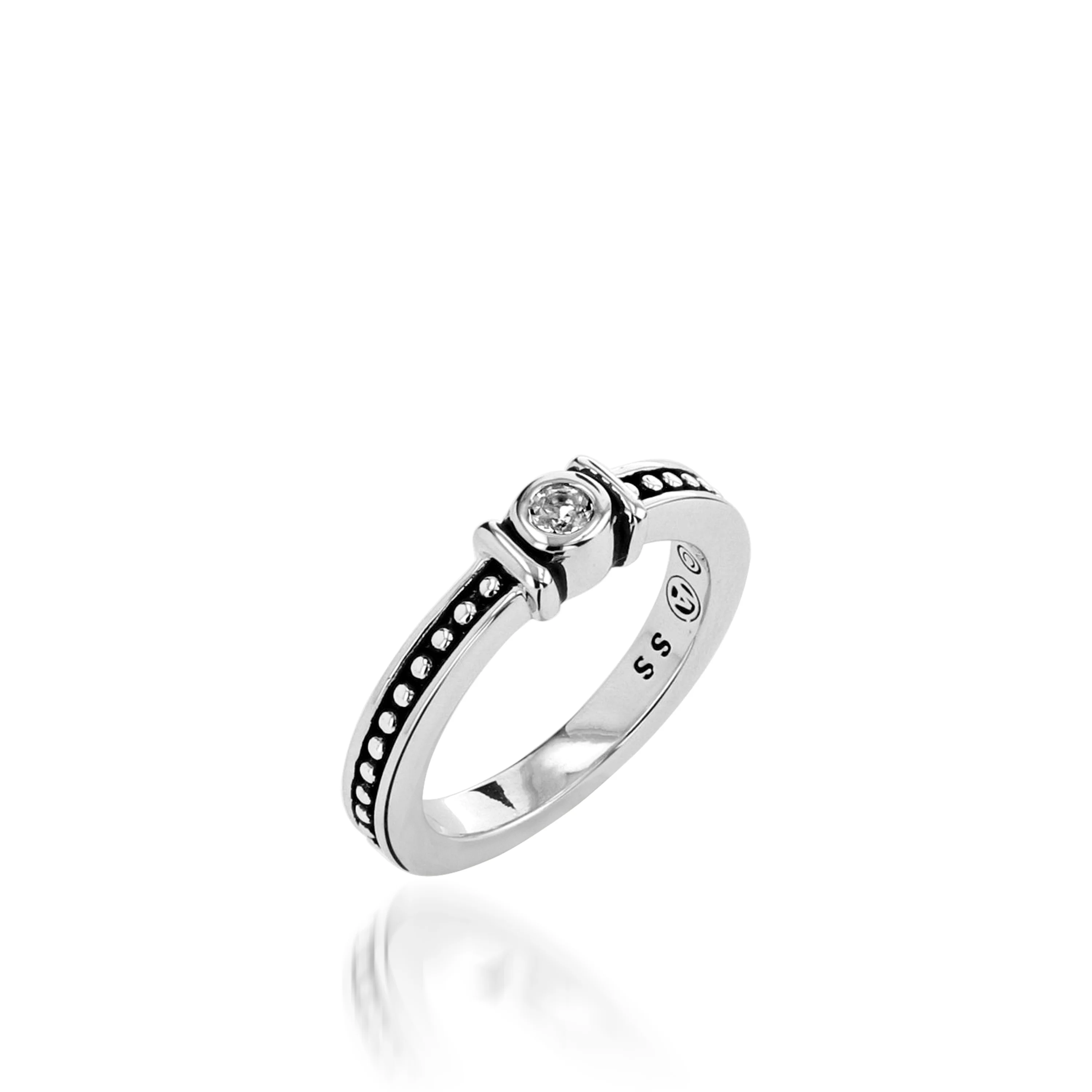 Antigua Birthstone Stack Ring - Image 5