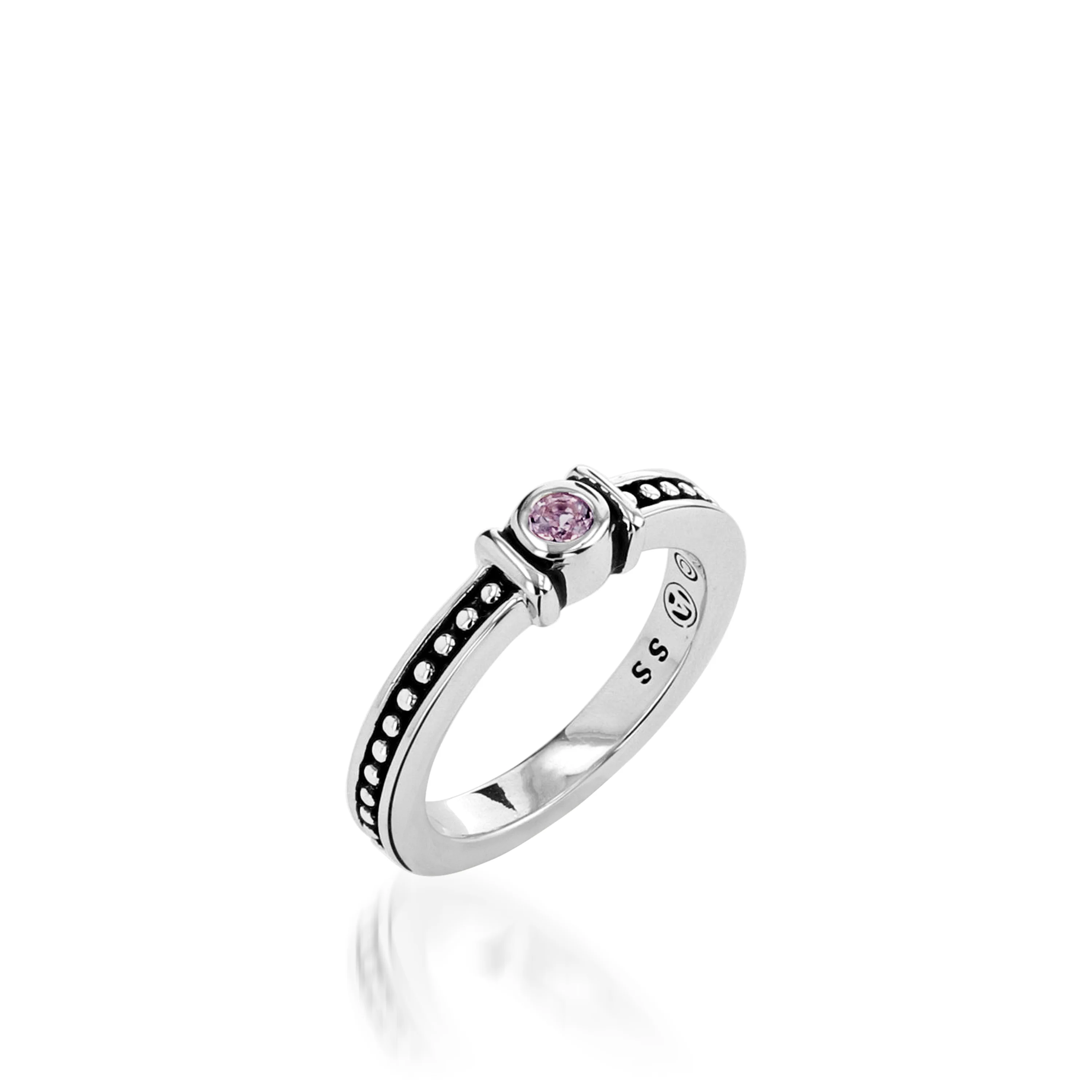 Antigua Birthstone Stack Ring - Image 6