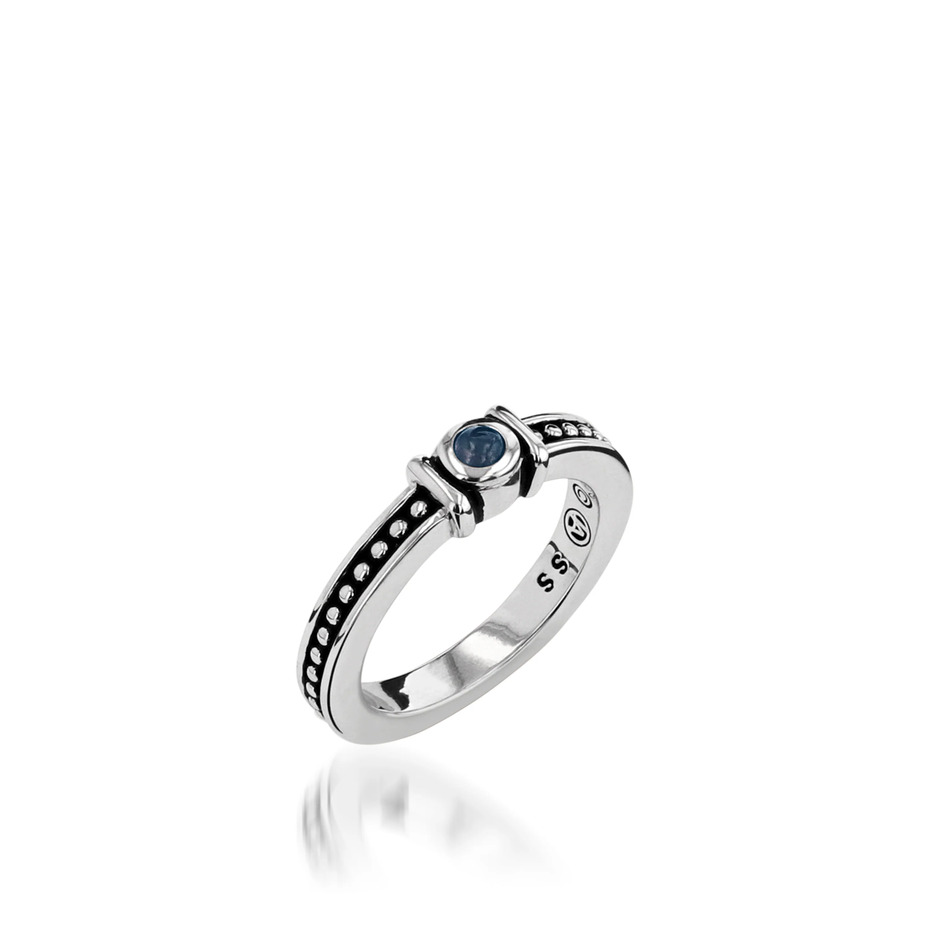 Antigua Birthstone Stack Ring - Image 8
