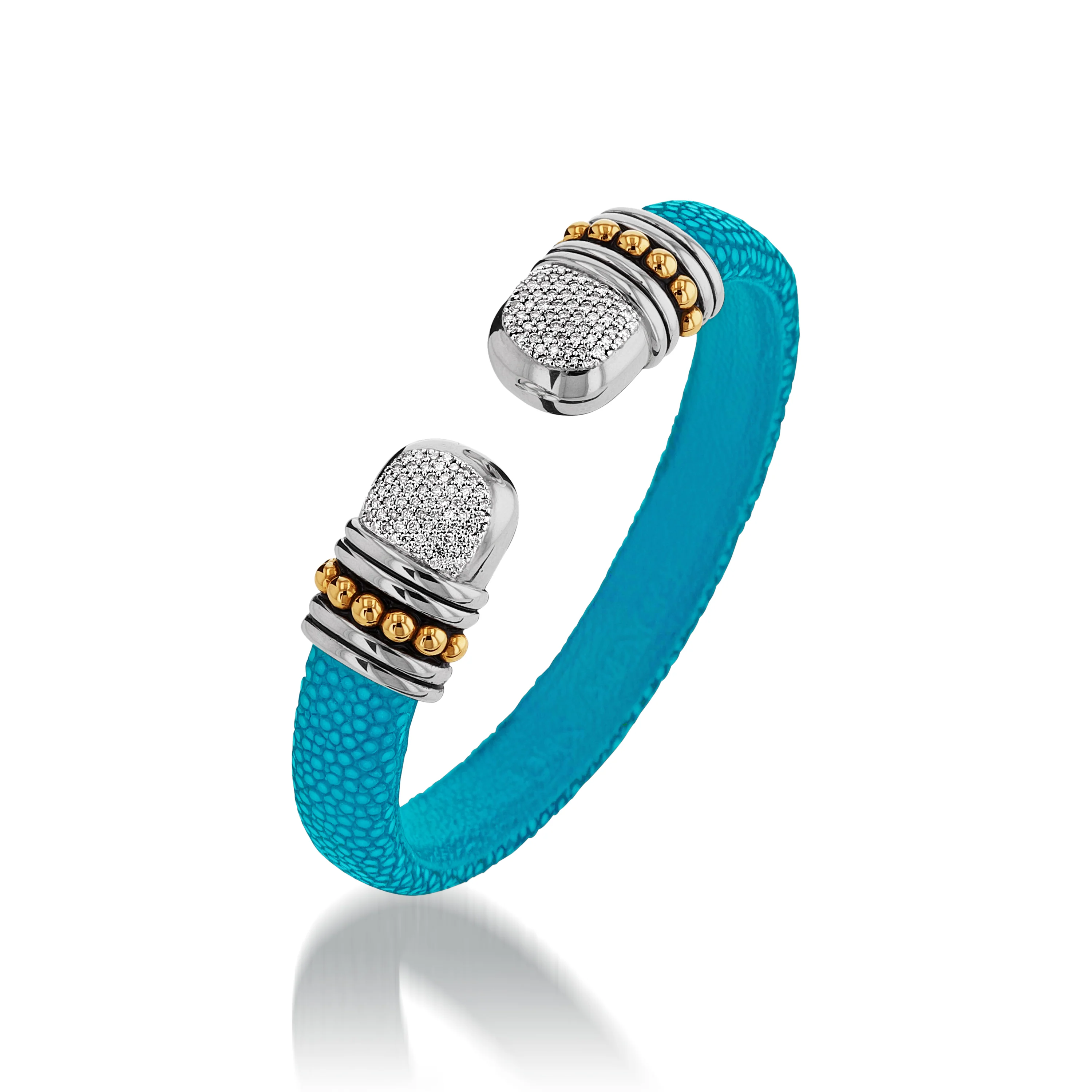 Apollo Shagreen Cuff with Pave Diamonds - Image 11