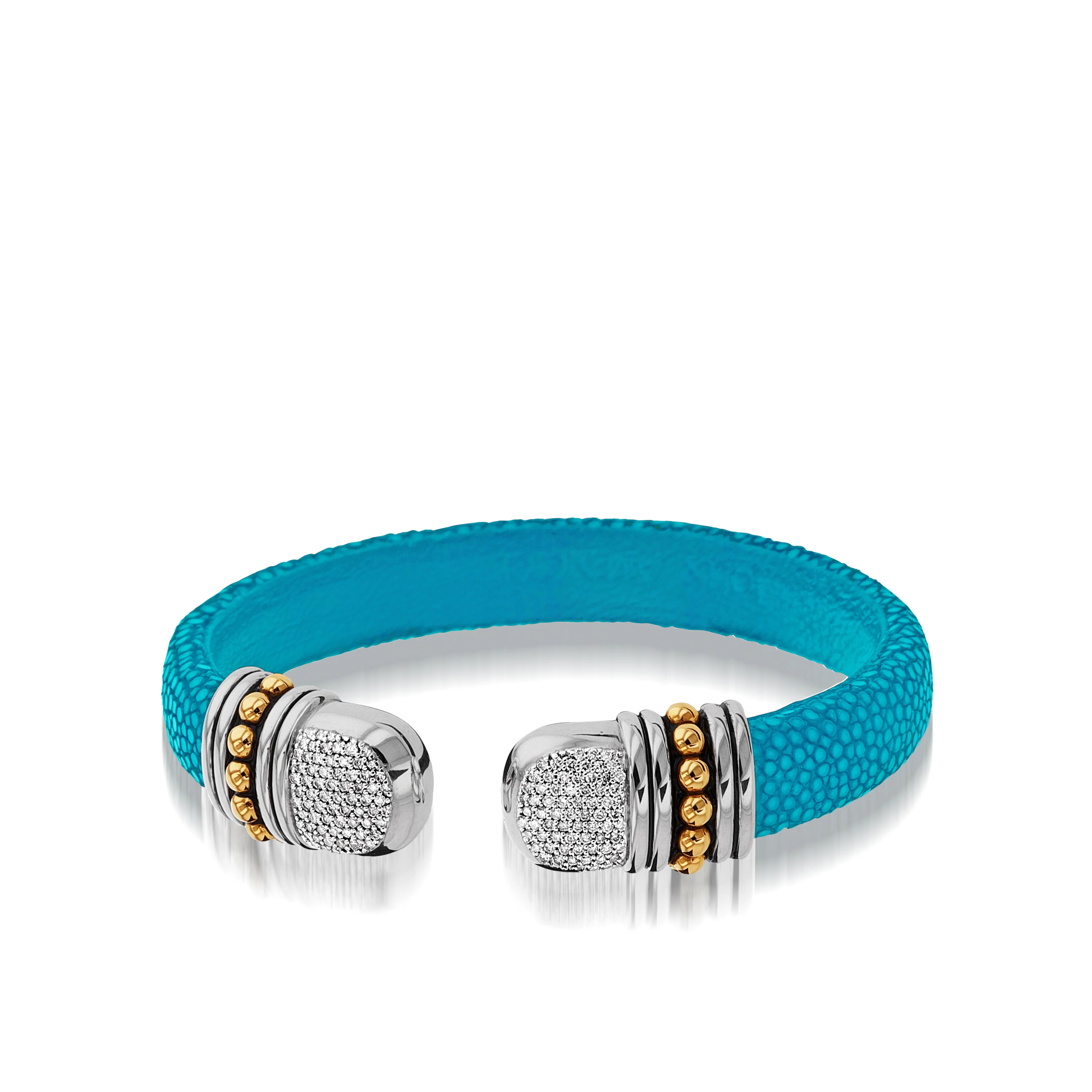 Apollo Shagreen Cuff with Pave Diamonds - Image 12
