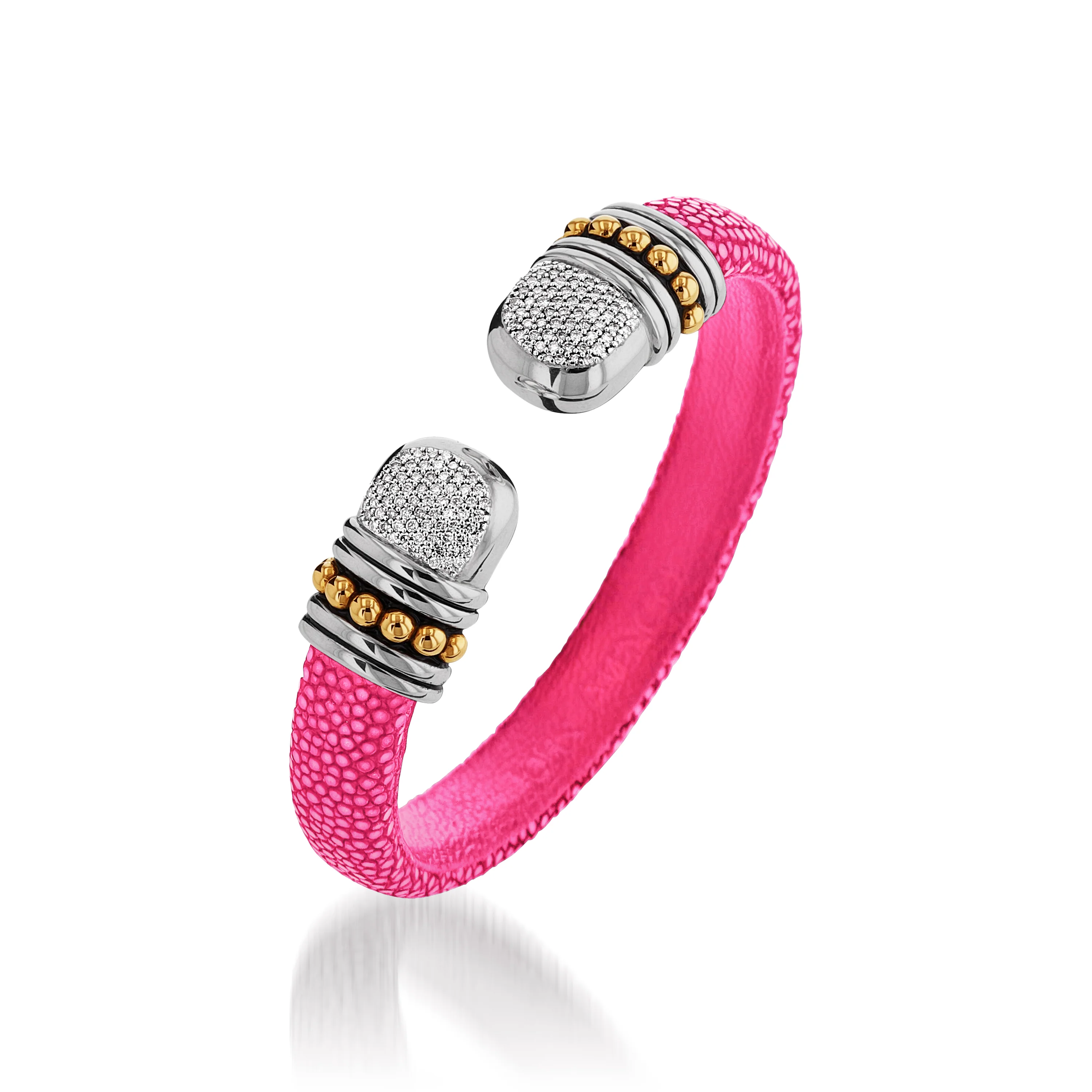 Apollo Shagreen Cuff with Pave Diamonds - Image 13