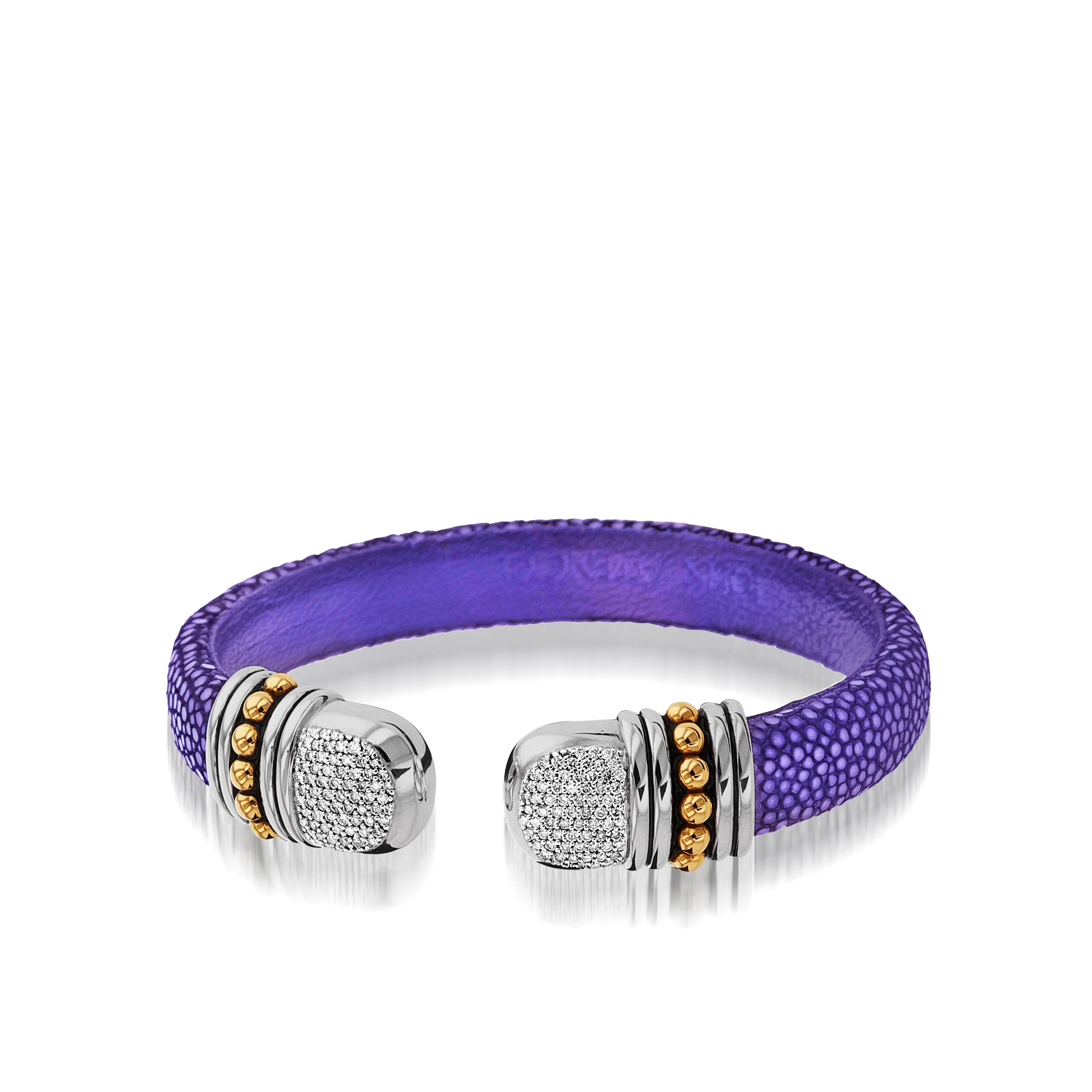 Apollo Shagreen Cuff with Pave Diamonds - Image 15