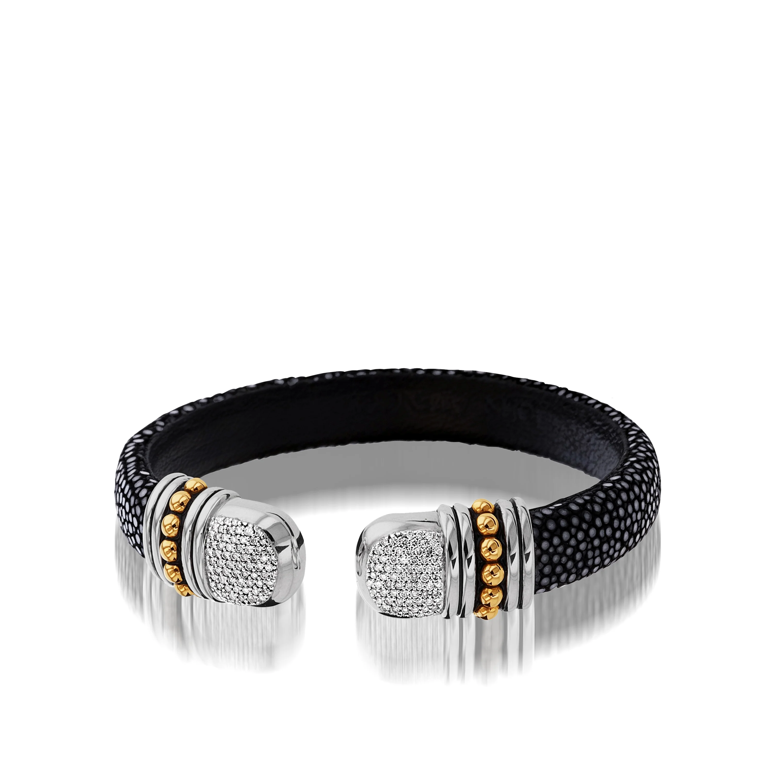 Apollo Shagreen Cuff with Pave Diamonds - Image 16