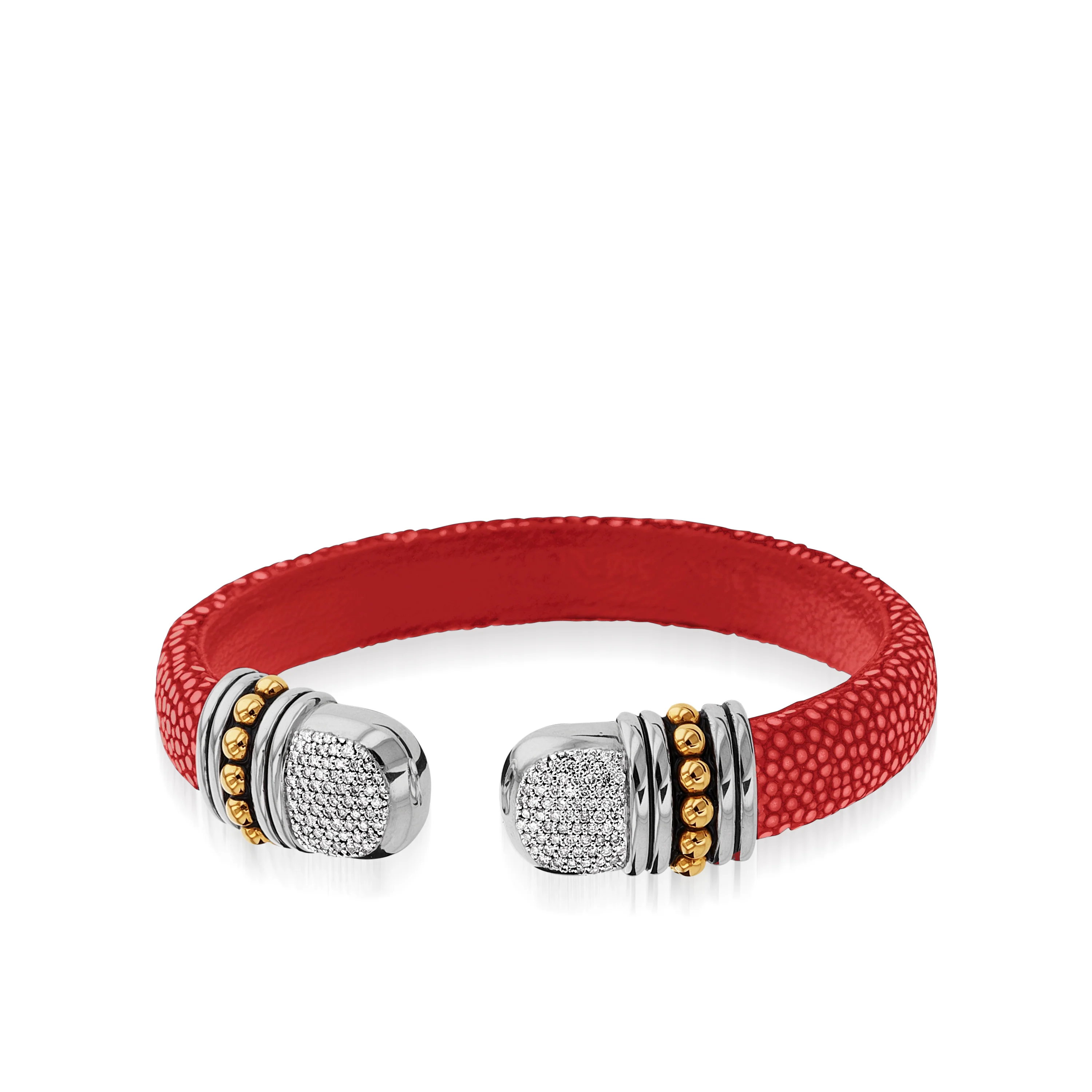 Apollo Shagreen Cuff with Pave Diamonds - Image 3