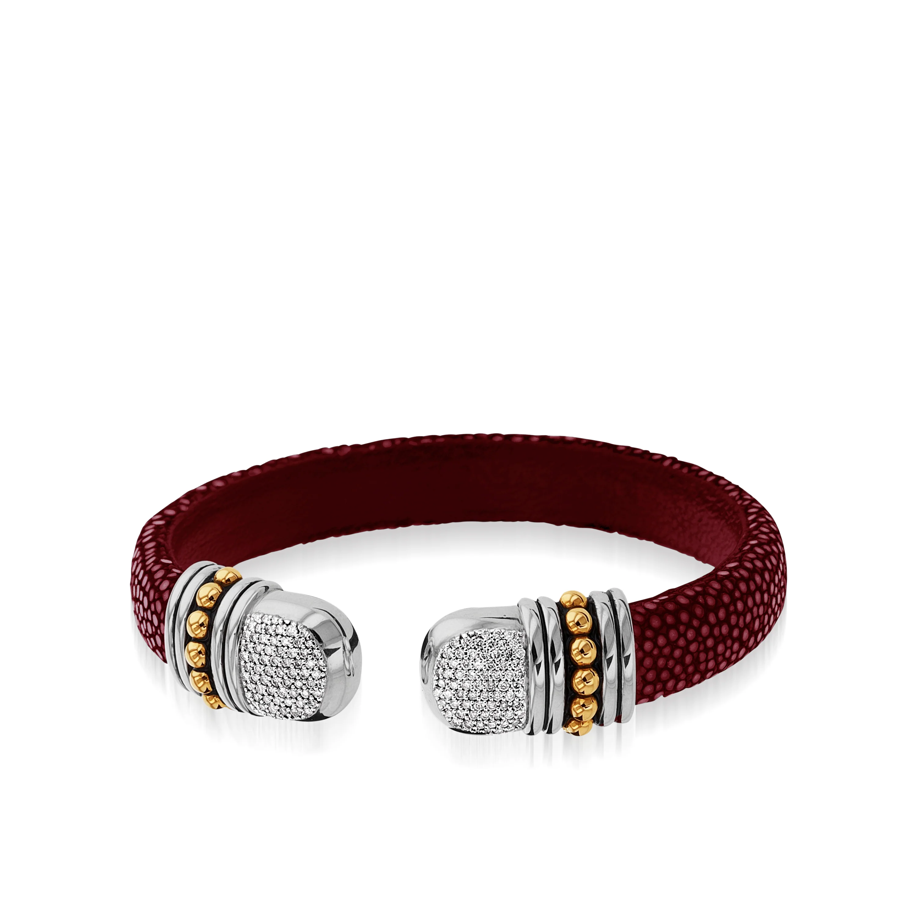 Apollo Shagreen Cuff with Pave Diamonds - Image 5