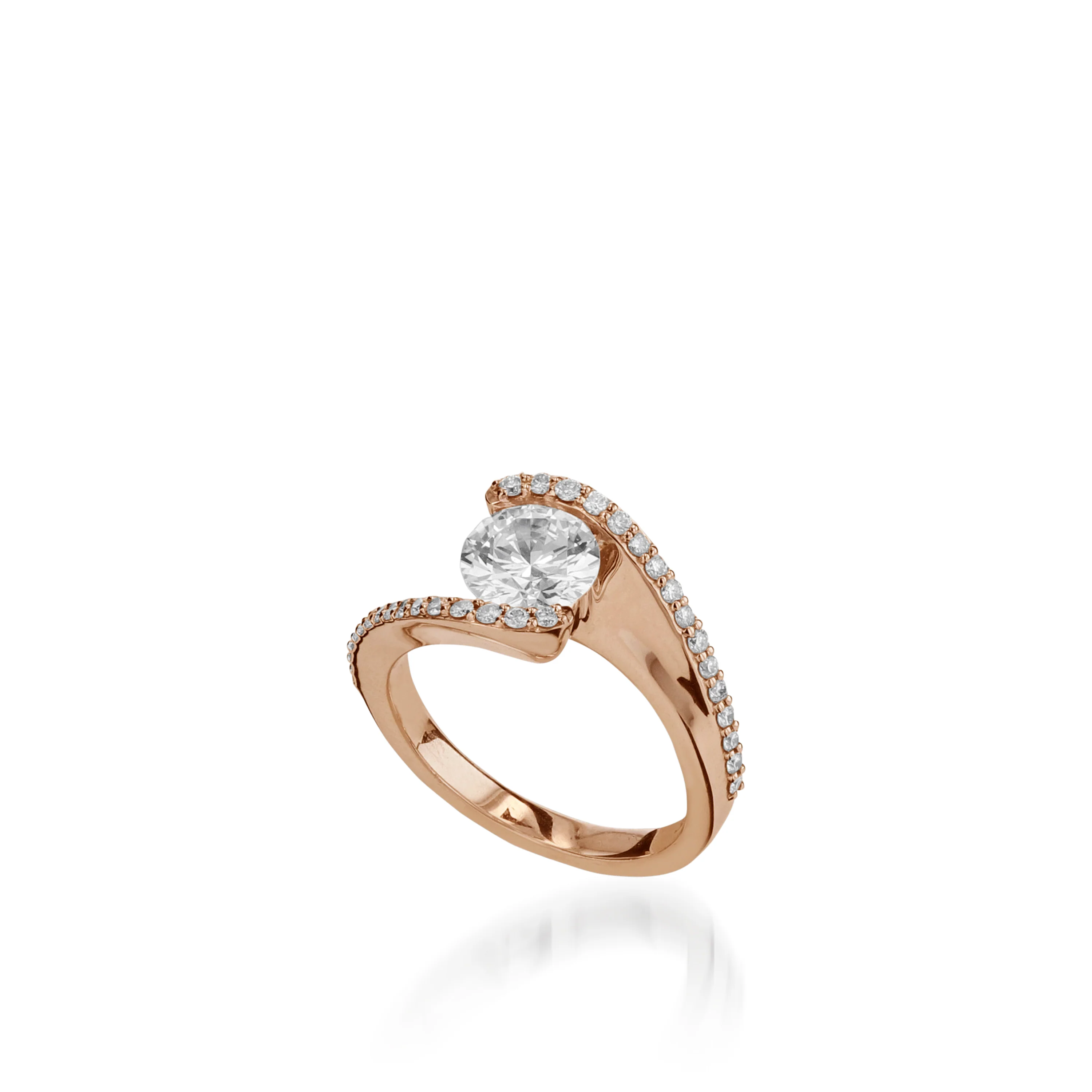 Aquarius White Gold Engagement Ring - Image 7