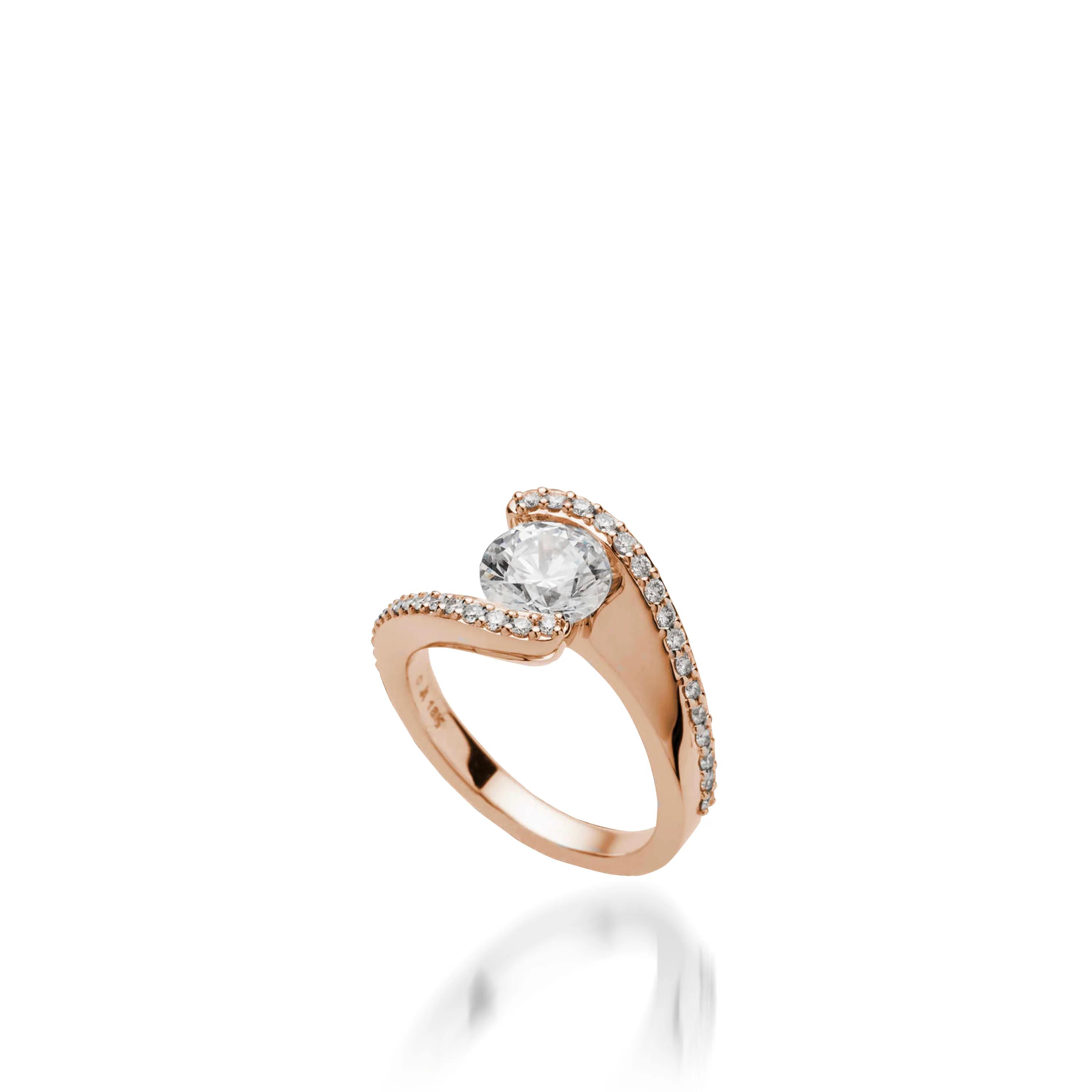 Aquarius Yellow Gold Engagement Ring - Image 8