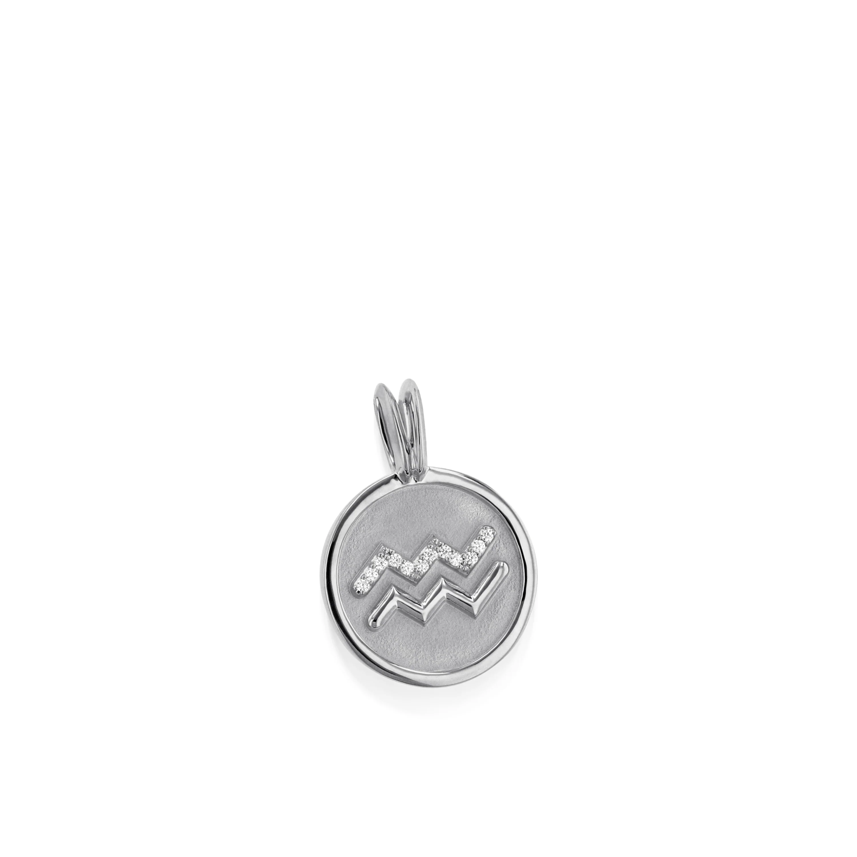 Aquarius Zodiac Medallion Pendant - Image 7