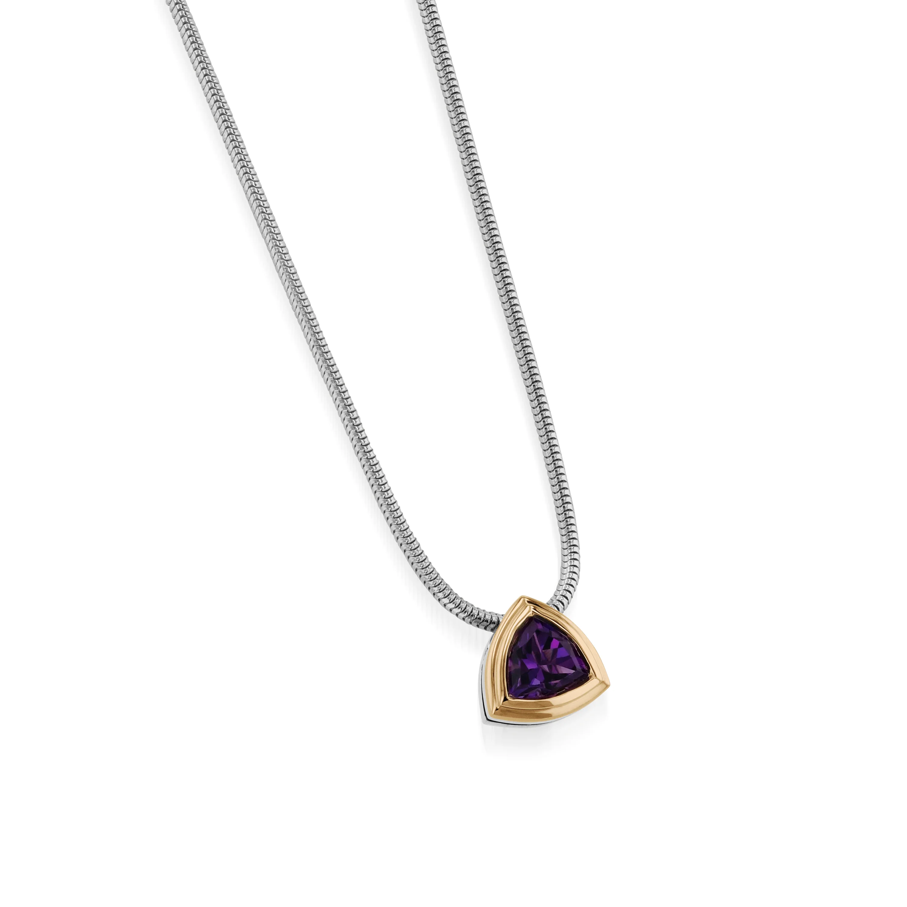 Arrivo Trillion Solitaire Pendant Necklace - Image 3