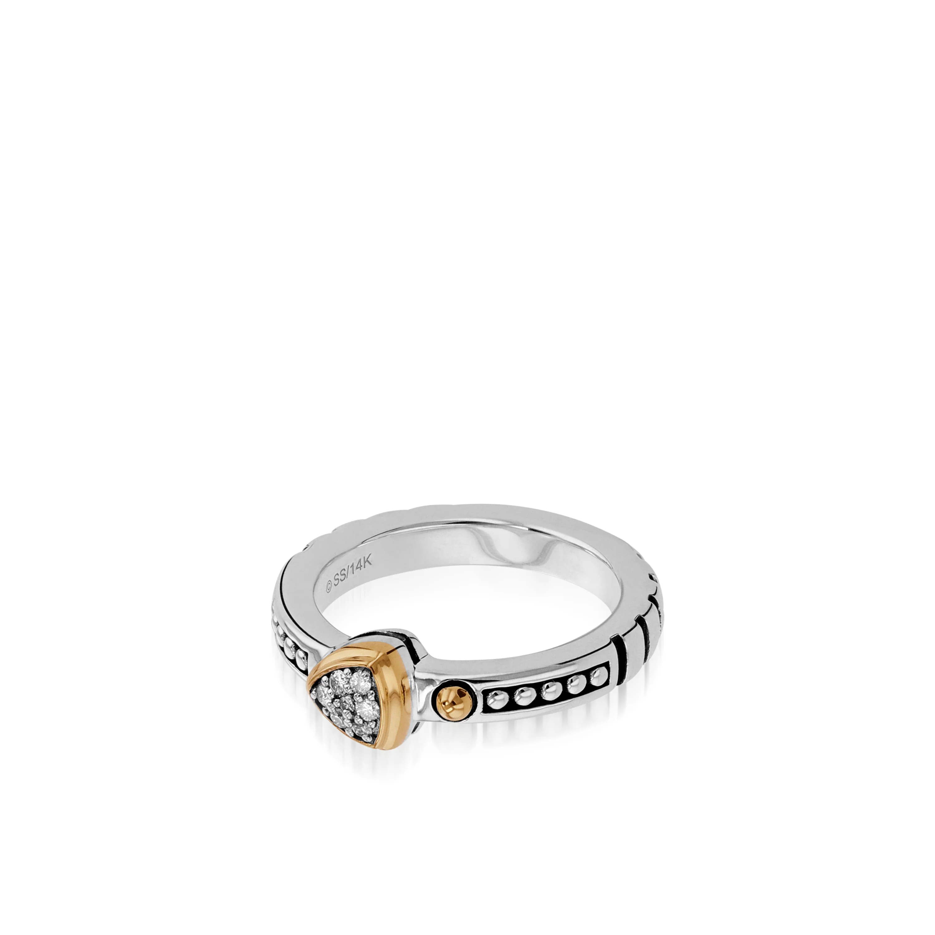 Arrivo Petite Pave Diamond Stack Ring - Image 3