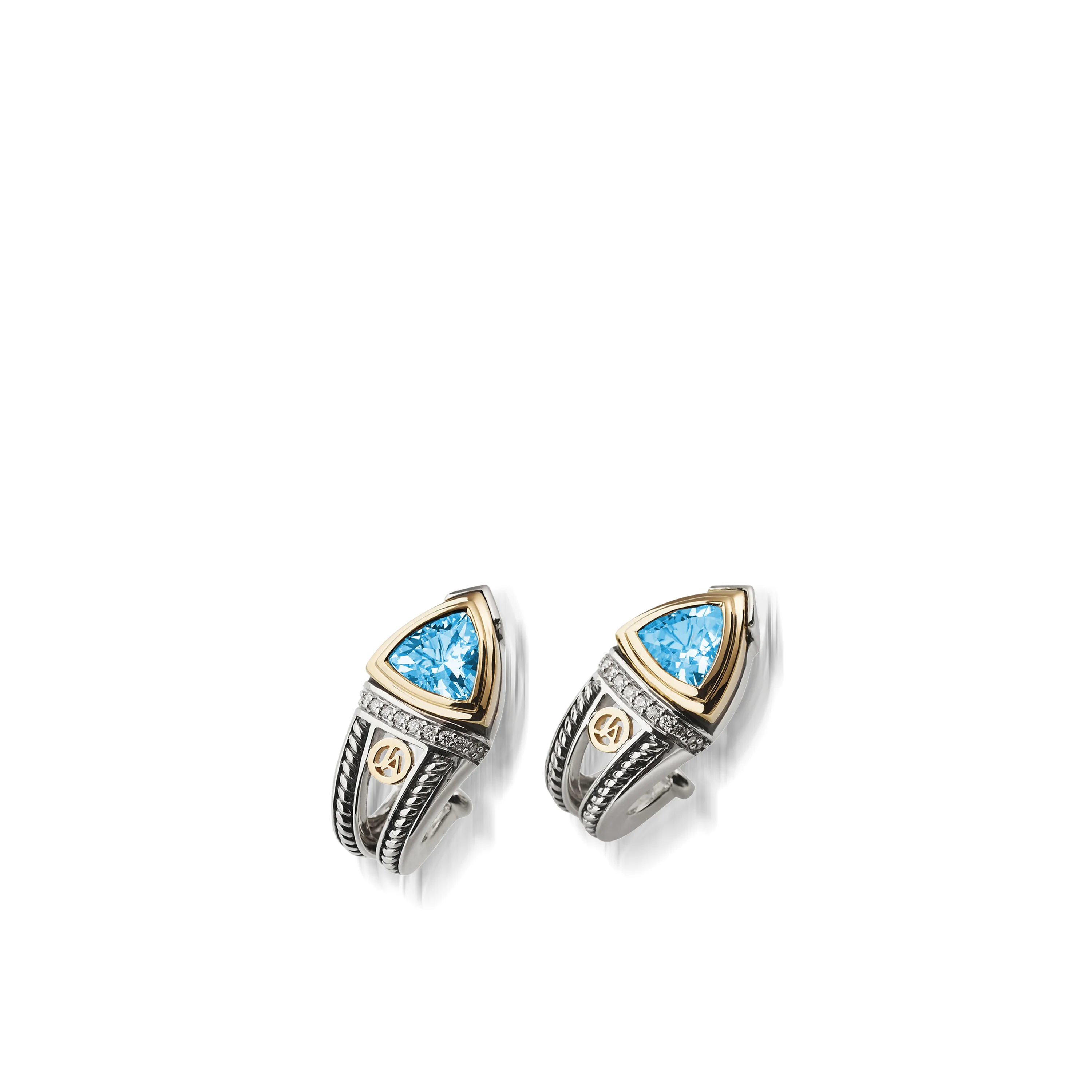 Arrivo Trillion Earrings with Pave Diamonds - Image 3