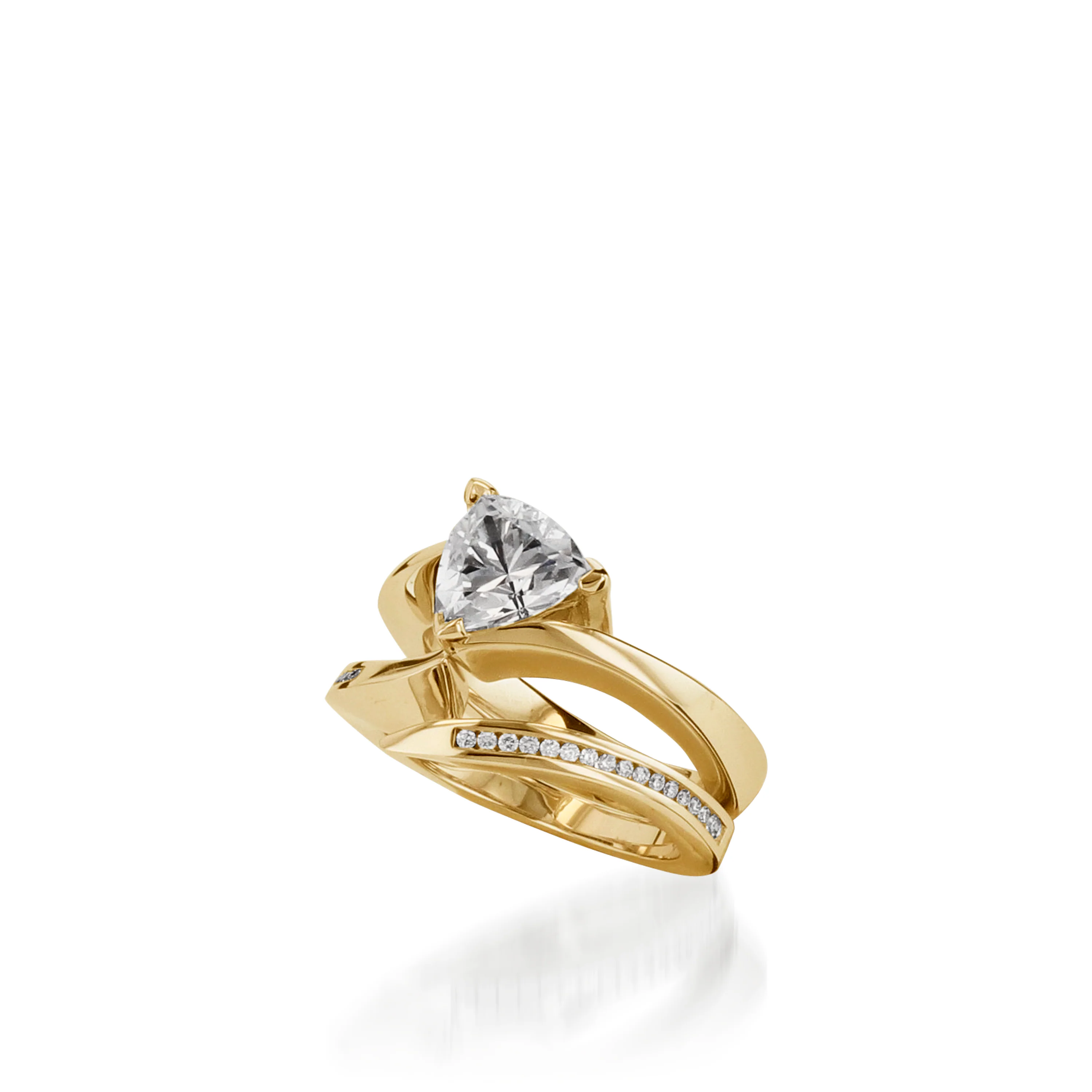 Azure Yellow Gold Engagement Ring - Image 2