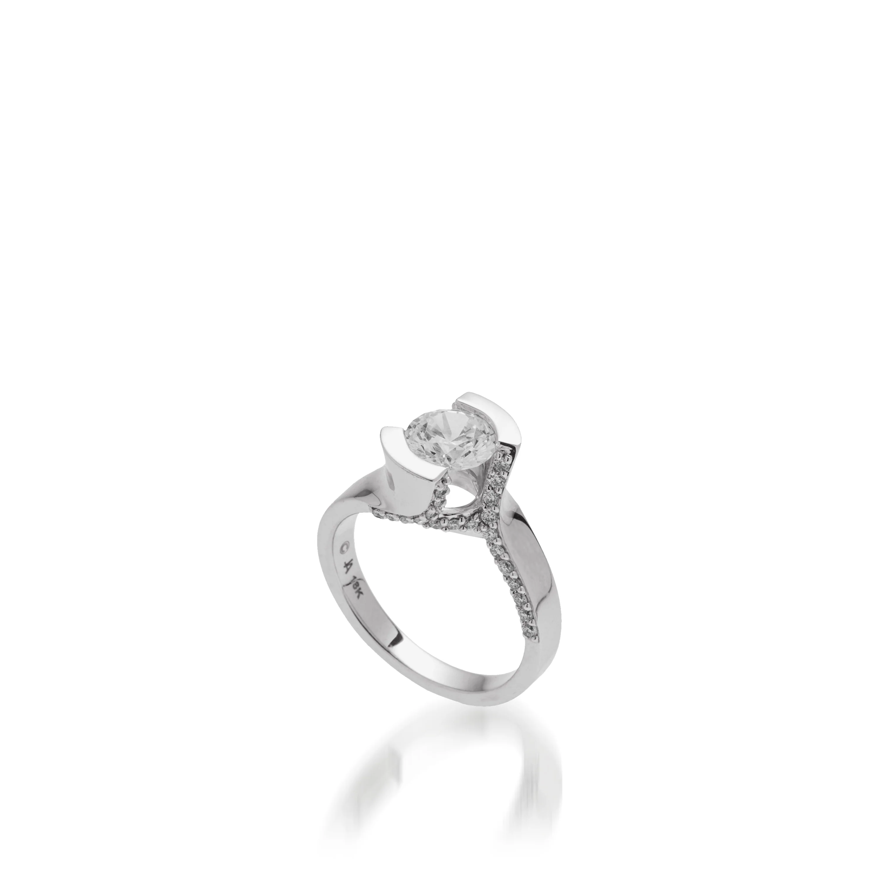Bella White Gold Engagement Ring