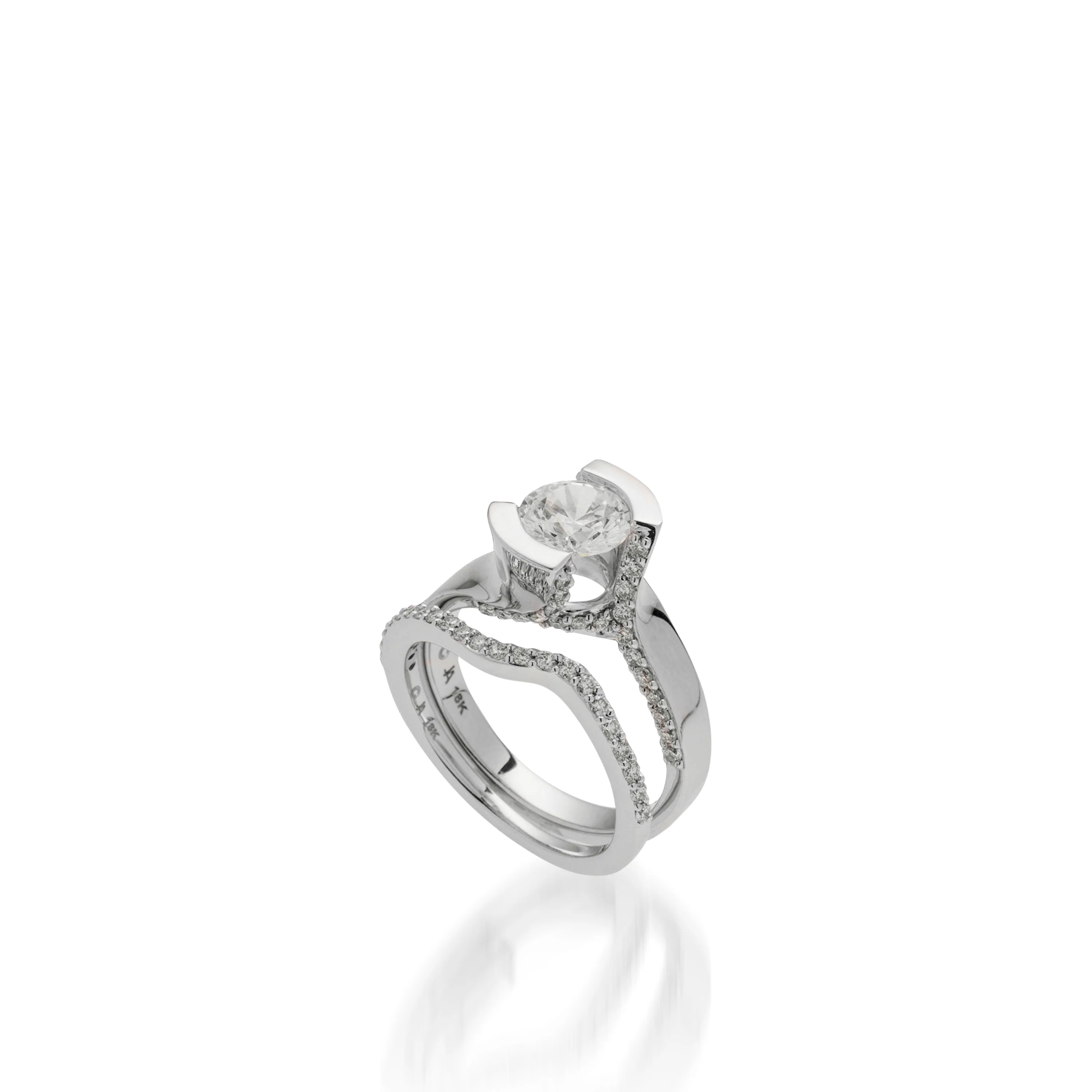 Bella White Gold Engagement Ring - Image 2