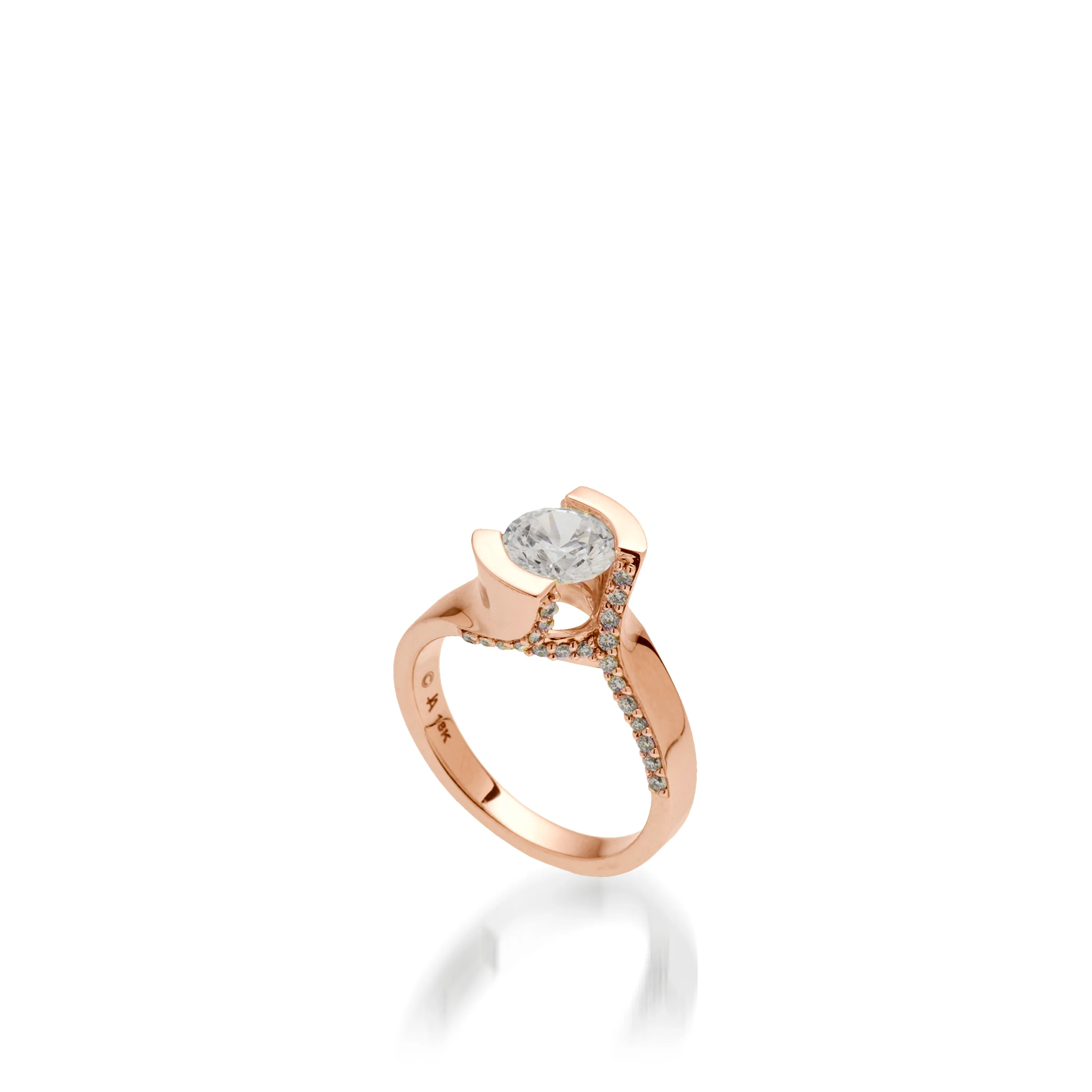 Bella Yellow Gold Engagement Ring - Image 5
