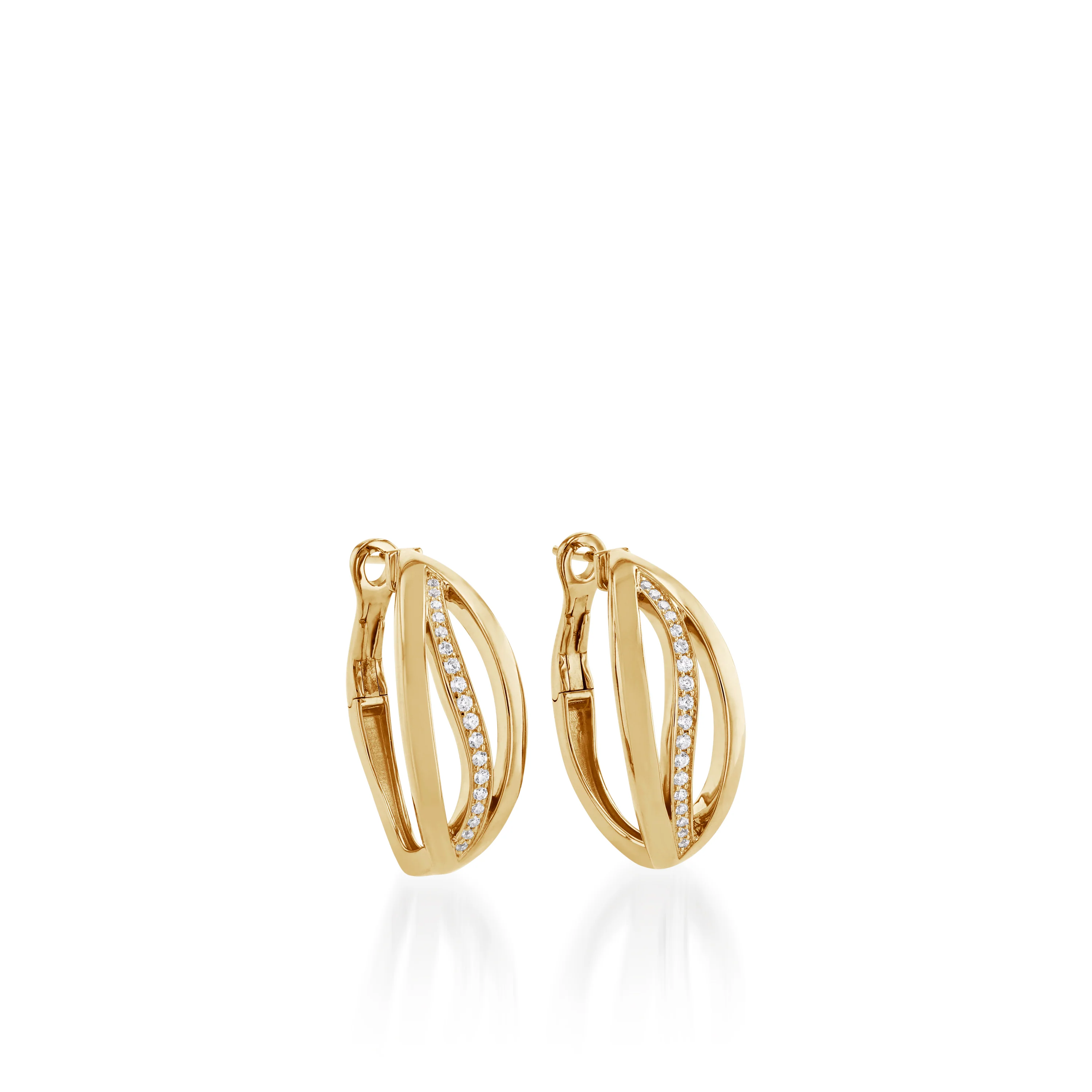 Bellagio Pave Diamond Hoop Earrings