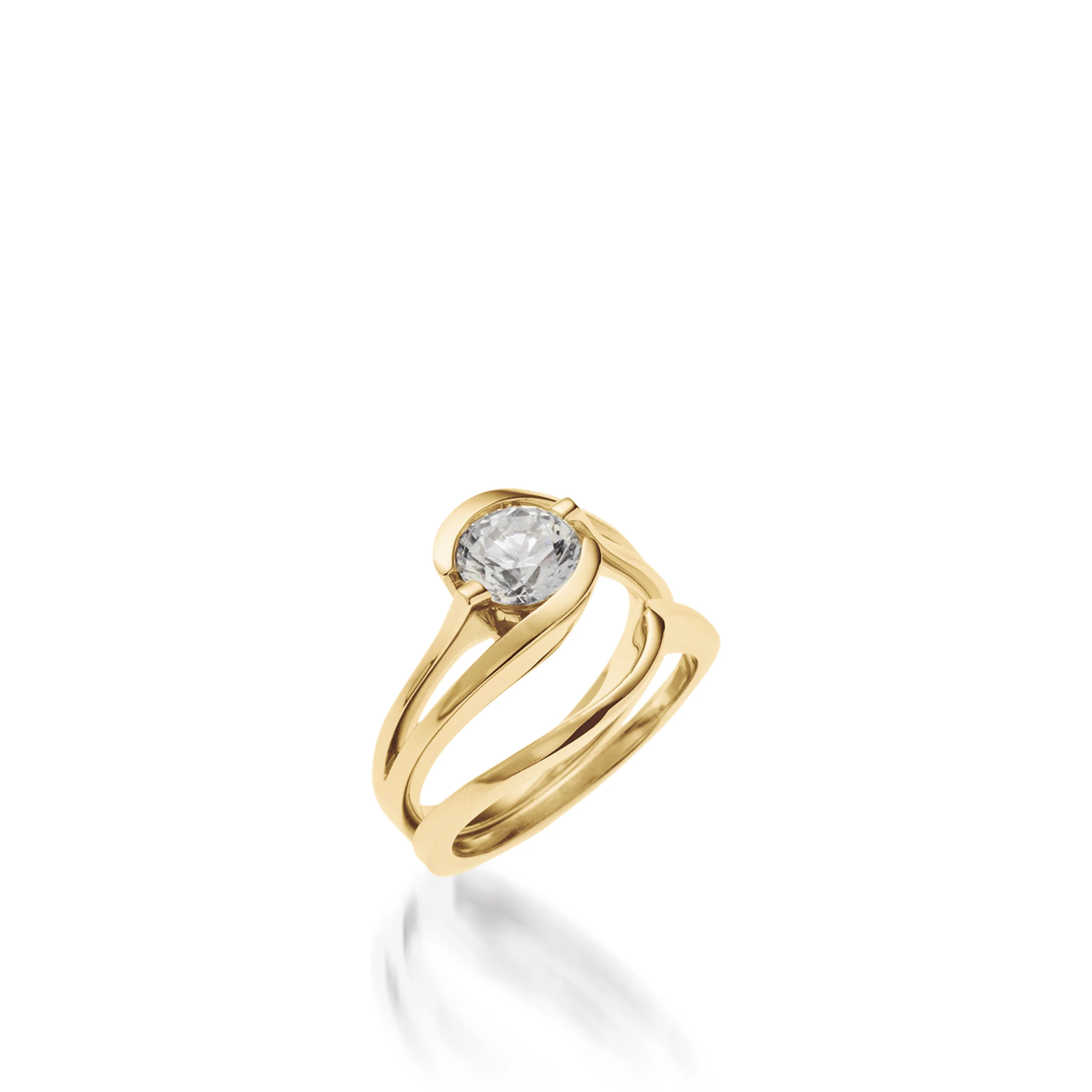 Bellissima Yellow Gold Solitaire Engagement Ring - Image 2