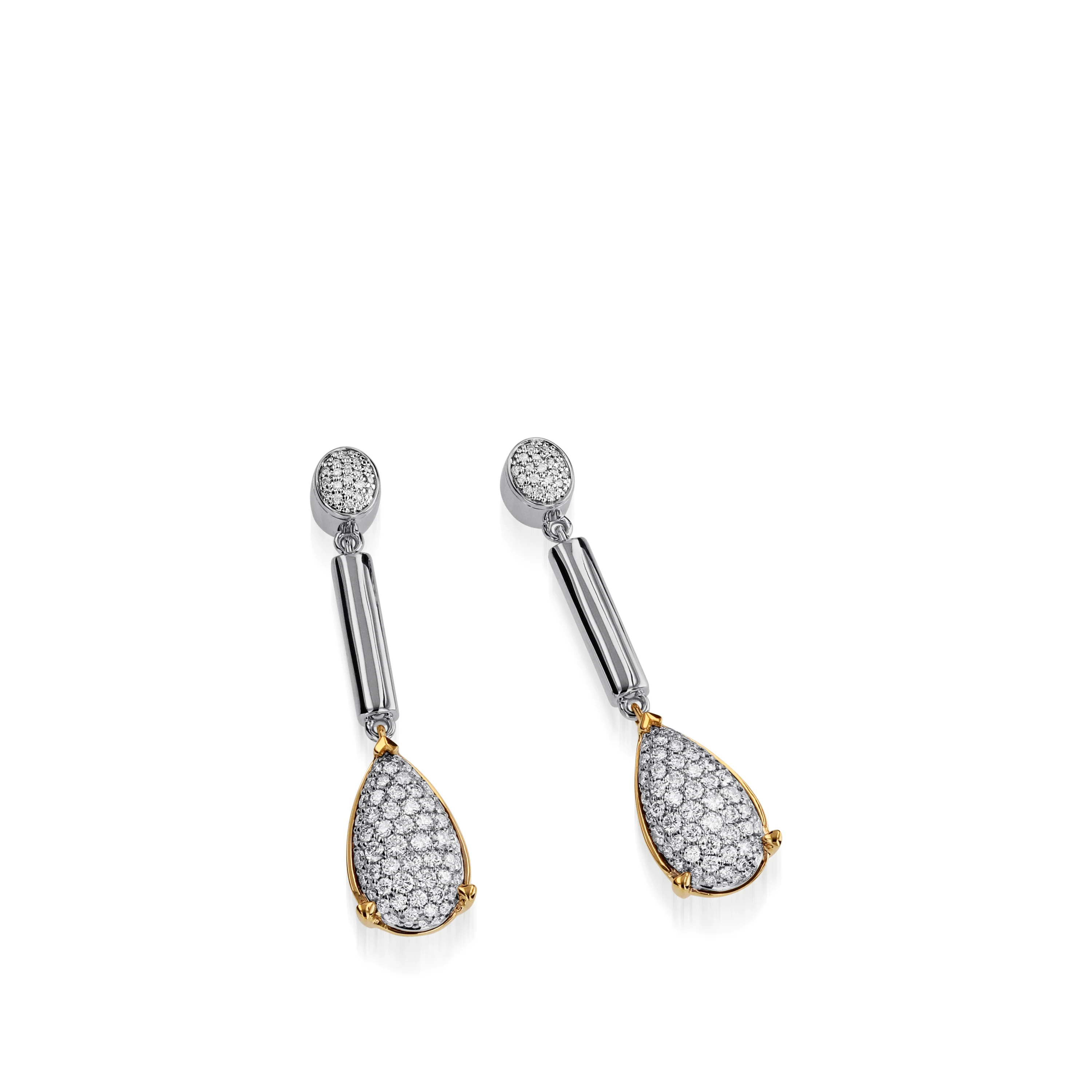 Bermuda Pave Diamond Dangle Earrings