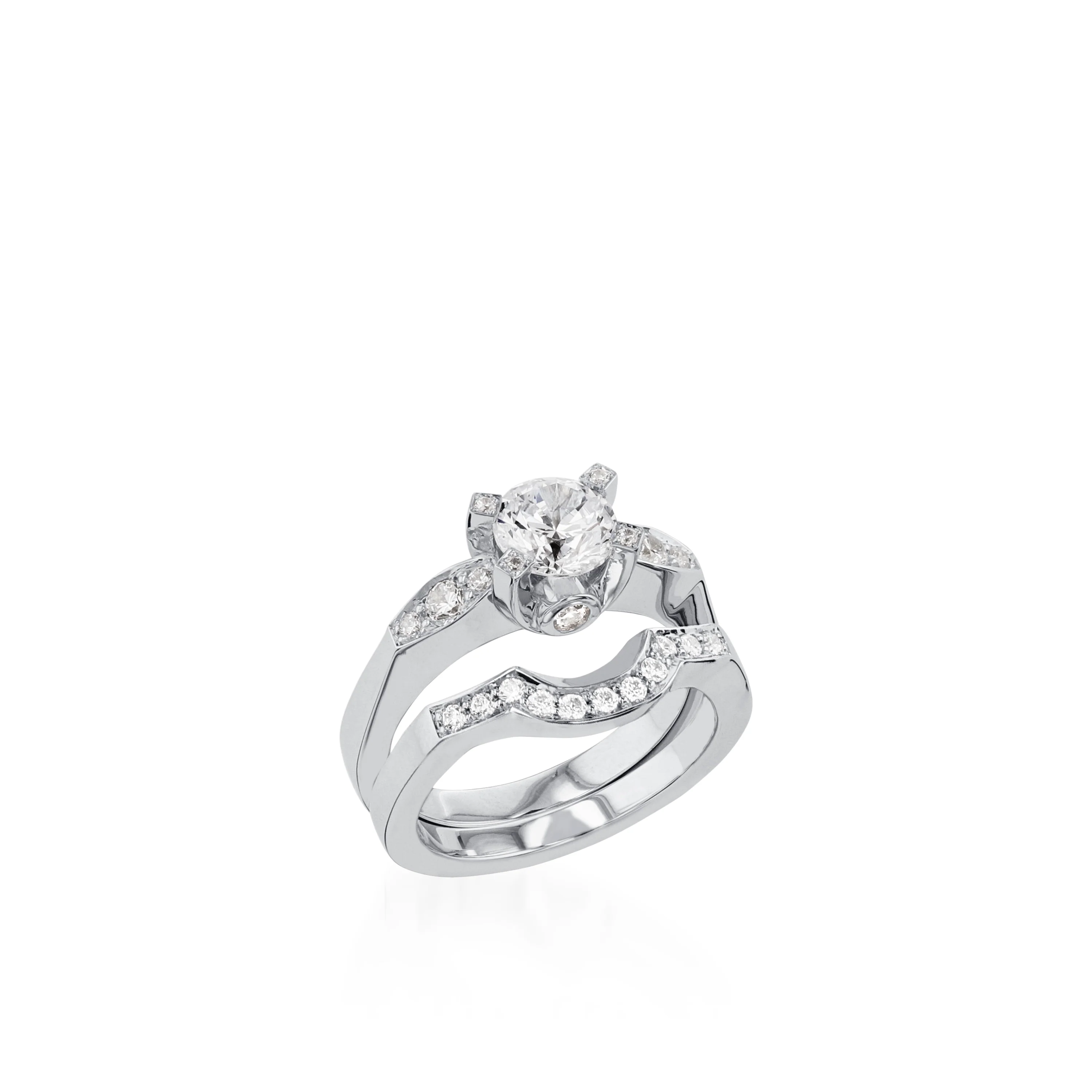 Capri White Gold Engagement Ring - Image 4