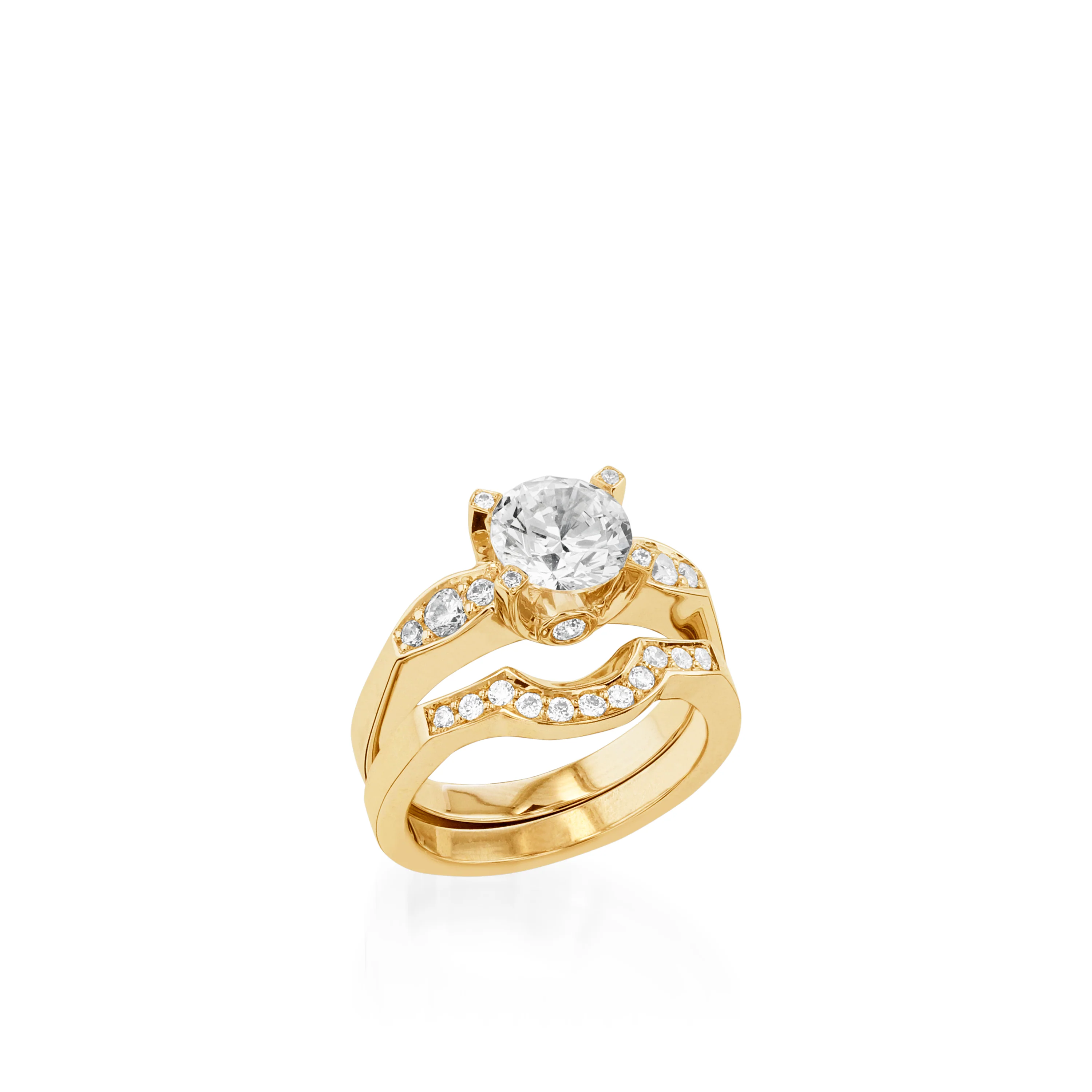 Capri Yellow Gold Engagement Ring - Image 4