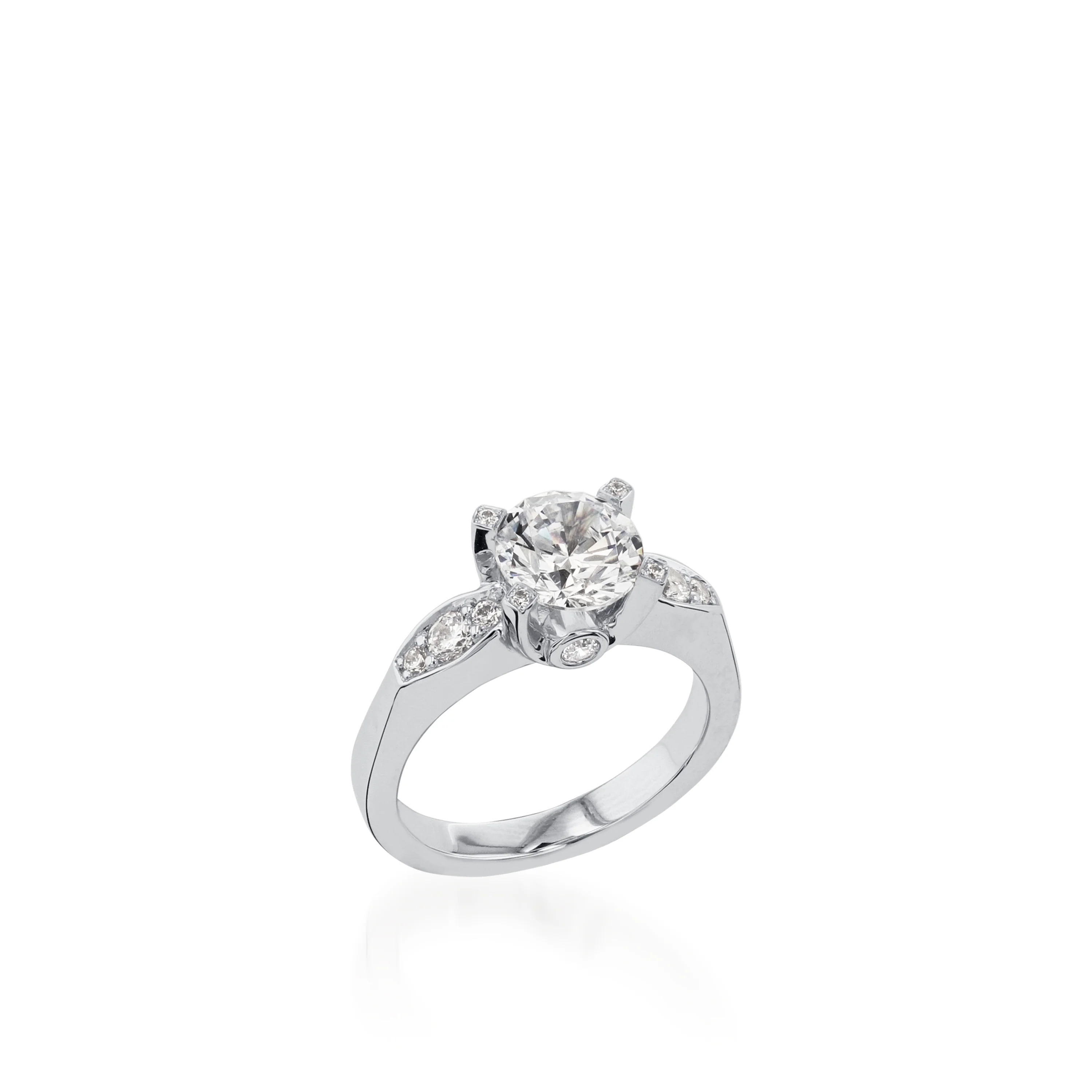 Capri Yellow Gold Engagement Ring - Image 6